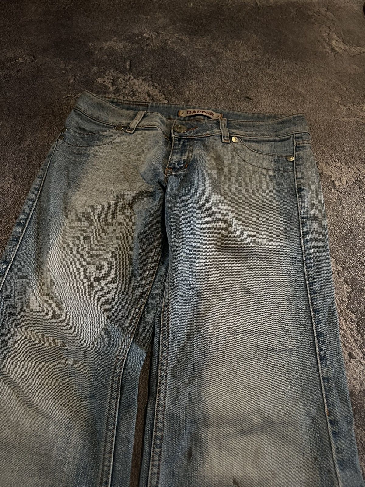 Japanese Brand Glamour Y2K Distressed Jeans / Number Nine Style Gothic Vibe Size US 31 - 5 Thumbnail