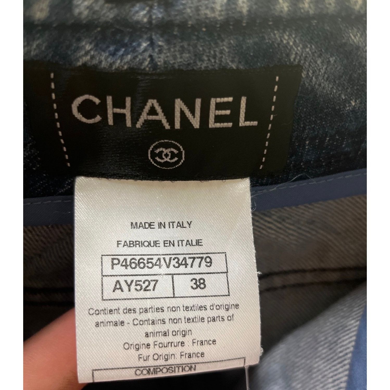 Chanel Chanel Light Blue Straight Fur Trim Jeans Sz.38 Size 27" / US 4 / IT 40 - 5 Thumbnail