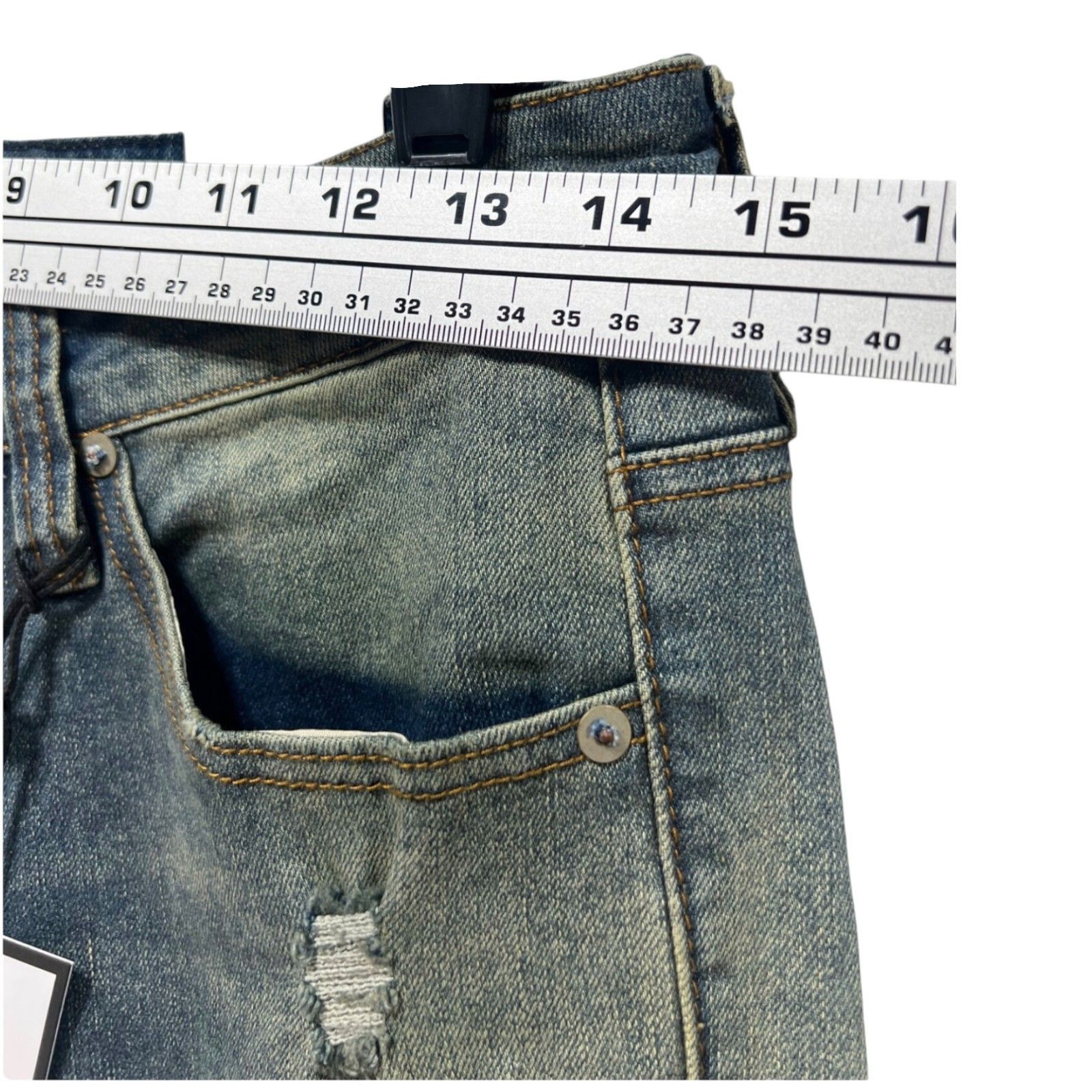 rue21 Rue 21 - Men's Supreme Flex Slim Taper Jeans Distressed - Bl Size US 28 / EU 44 - 3 Thumbnail