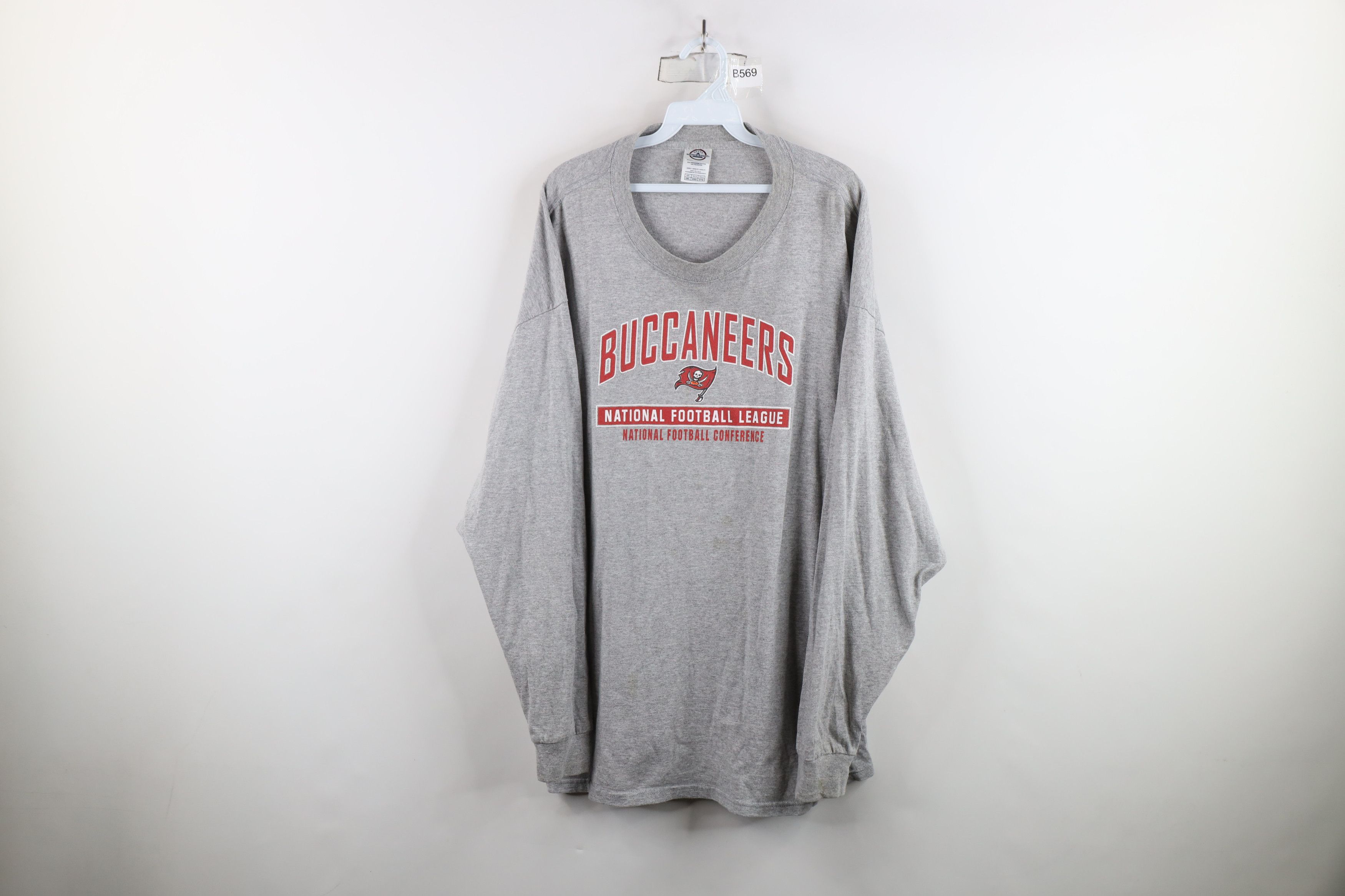 Vintage Vintage Buccaneers Football Long Sleeve T-Shirt Heather Gray Size US XXL / EU 58 / 5 - 1 Thumbnail