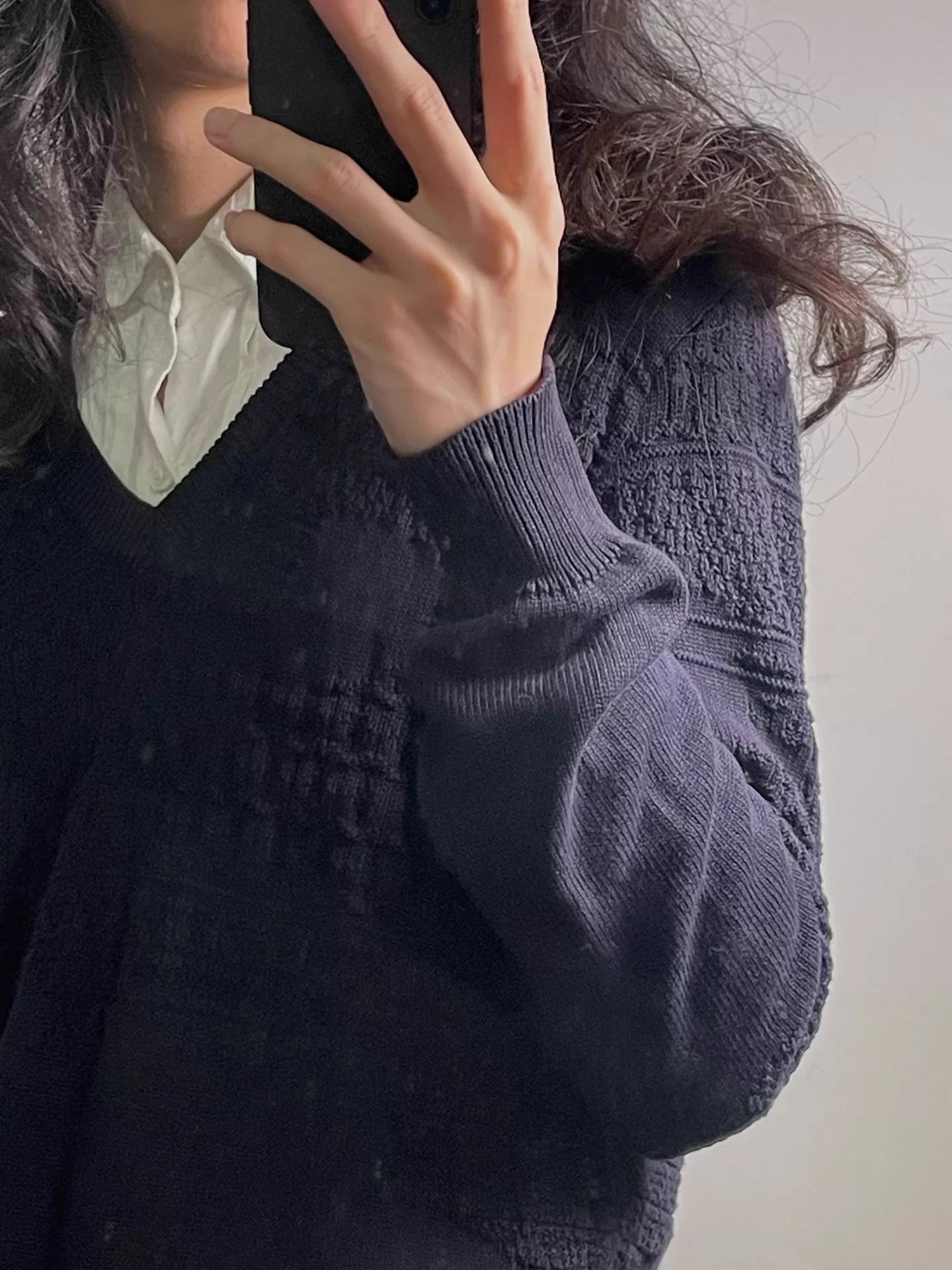 Other Maison Martin Margiela 3M V-neck Irregular Jacquard Knit 46 Size US S / EU 44-46 / 1 - 3 Thumbnail