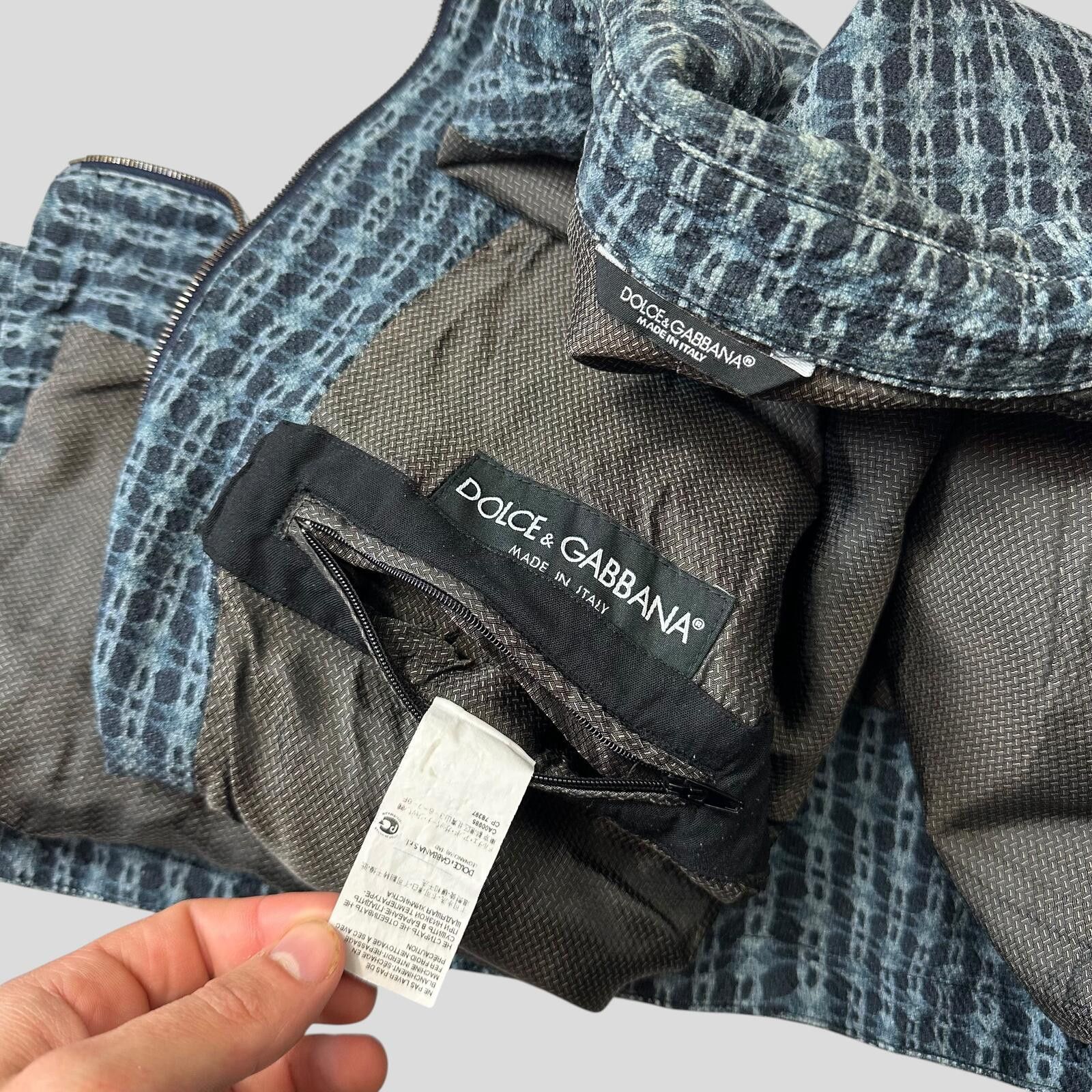 Dolce & Gabbana Dolce & Gabbana 00’s Psychedelic Wire Cotton Biker Jacket M Size US M / EU 48-50 / 2 - 7 Thumbnail