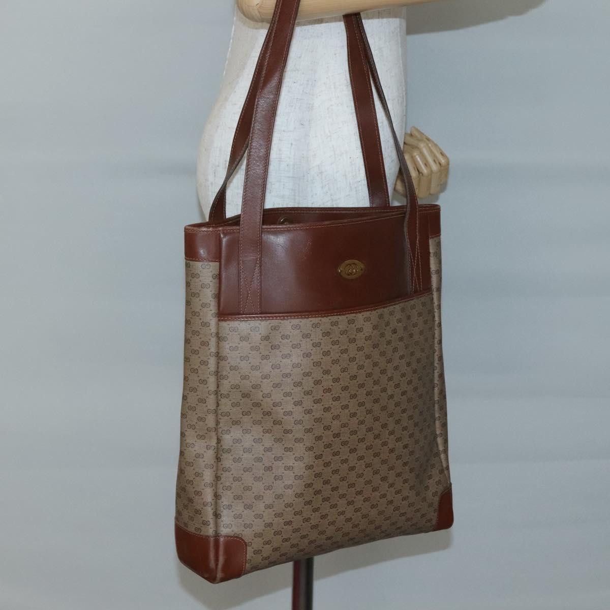 Gucci GUCCI Micro GG Supreme Tote Bag Pvc Beige Gold 002 37 002 37 Size ONE SIZE - 23 Thumbnail