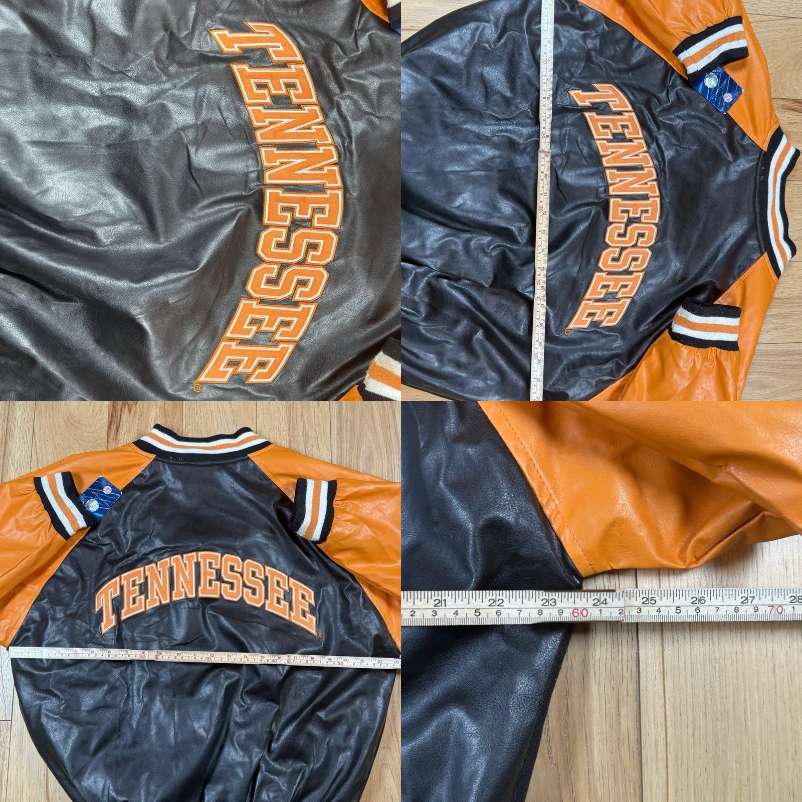 Vintage VINTAGE Steve Barry’s Tennessee Letterman Jacket Faux Leather Wool Mens Medium NWT Size US M / EU 48-50 / 2 - 8 Thumbnail