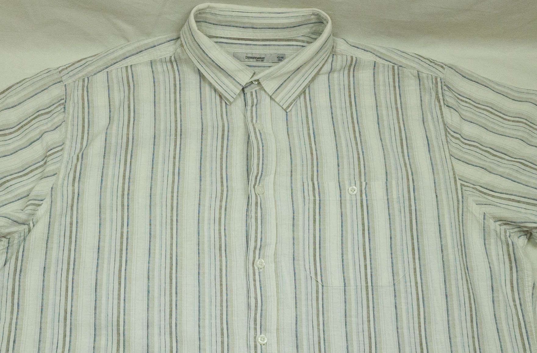 Other DRESSMANN SHIRT SHORT SLEEVE LINEN COTTON SIZE XXL VGC Size US XXL / EU 58 / 5 - 4 Thumbnail