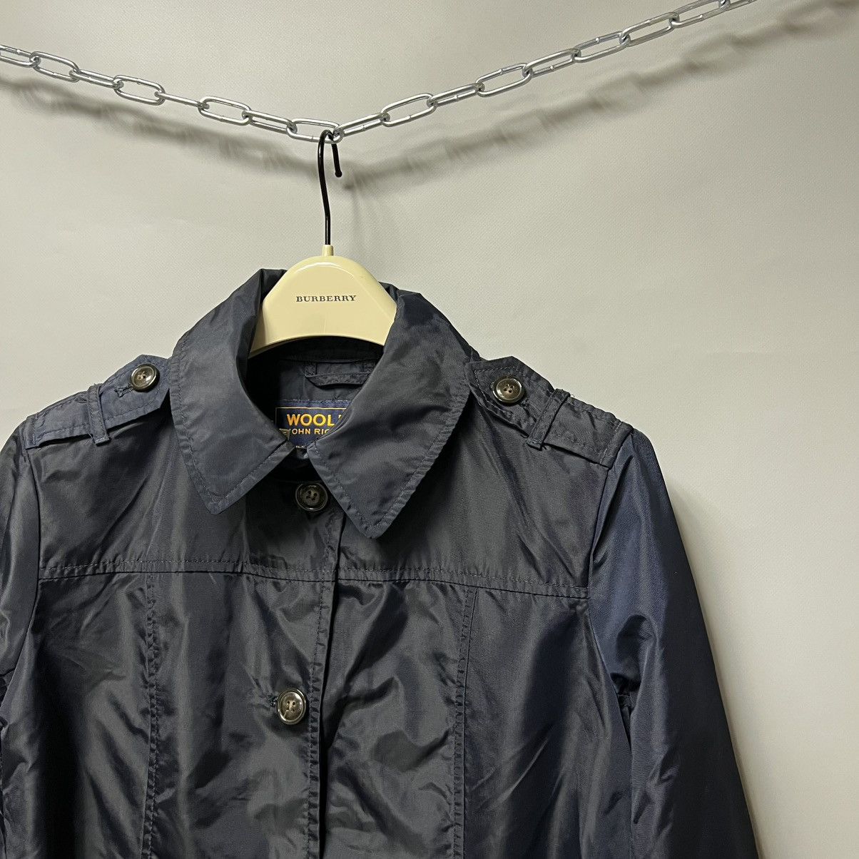 Woolrich Woolen Mills WOOLRICH Trench Coat For Women’s 100% Nylon Navy Size XS / US 0-2 / IT 36-38 - 11 Thumbnail