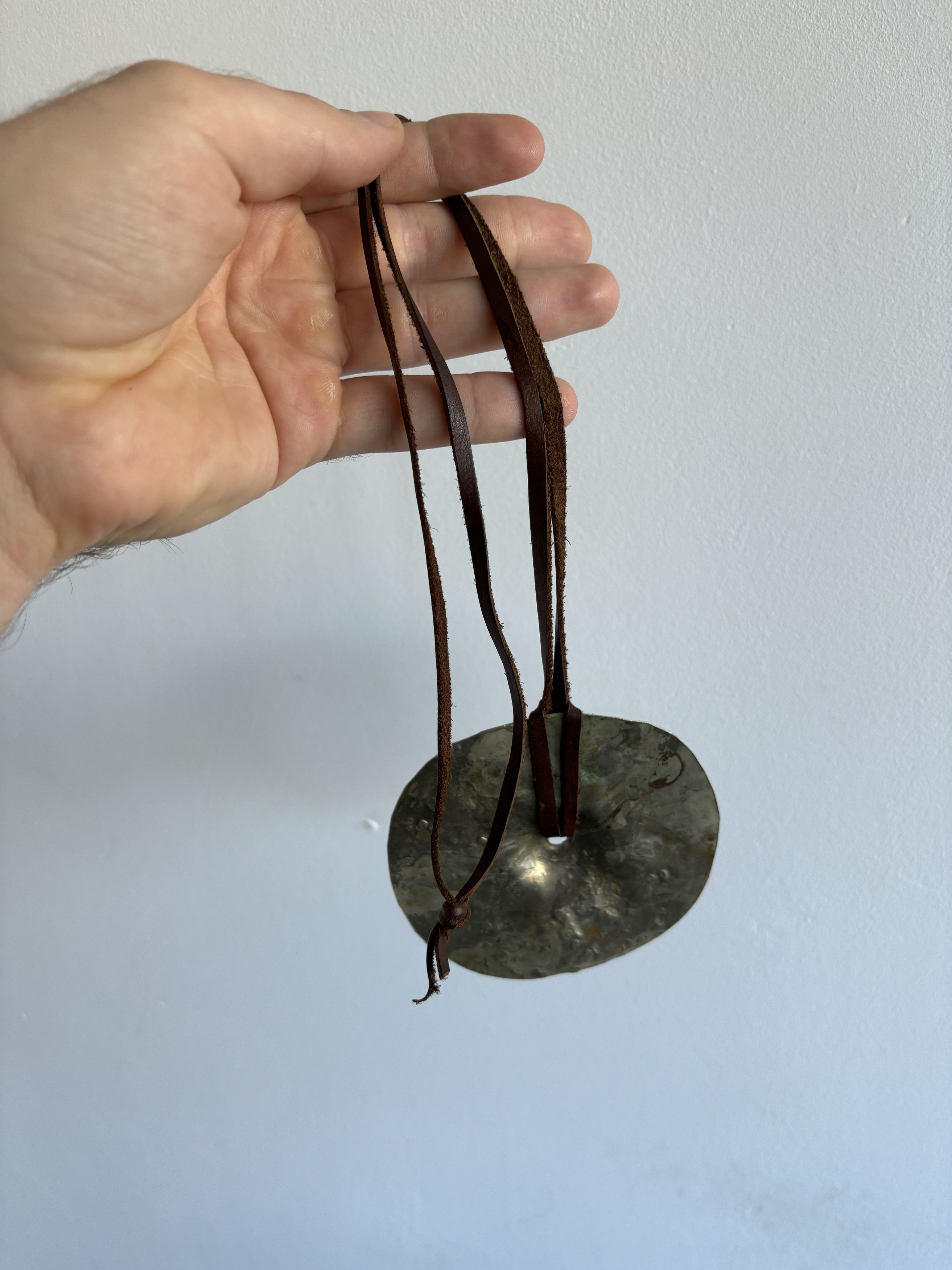 Handmade Vintage Brass Pendant Leather Lace Necklaces Size ONE SIZE - 7 Thumbnail