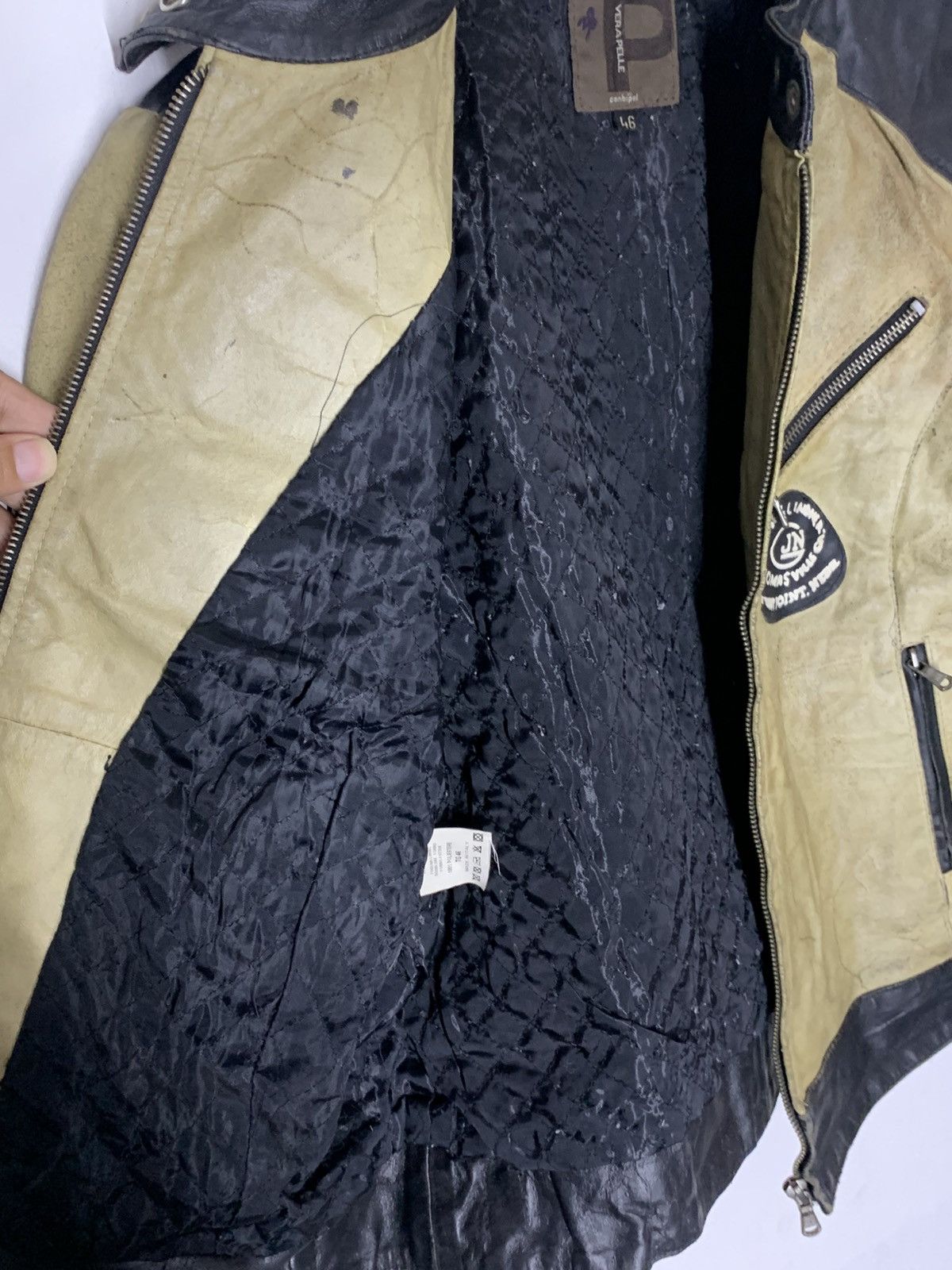 Genuine Leather Vintage Conbipel Italy Leather Cropped Biker Custom Outlaw Size US M / EU 48-50 / 2 - 11 Thumbnail