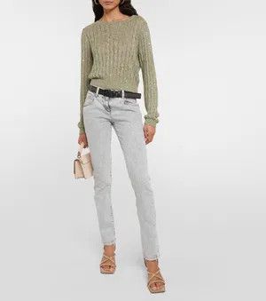 Brunello Cucinelli o1y0725 Denim Pant in Gray Size 24" / US 00 / IT 34 - 6 Thumbnail