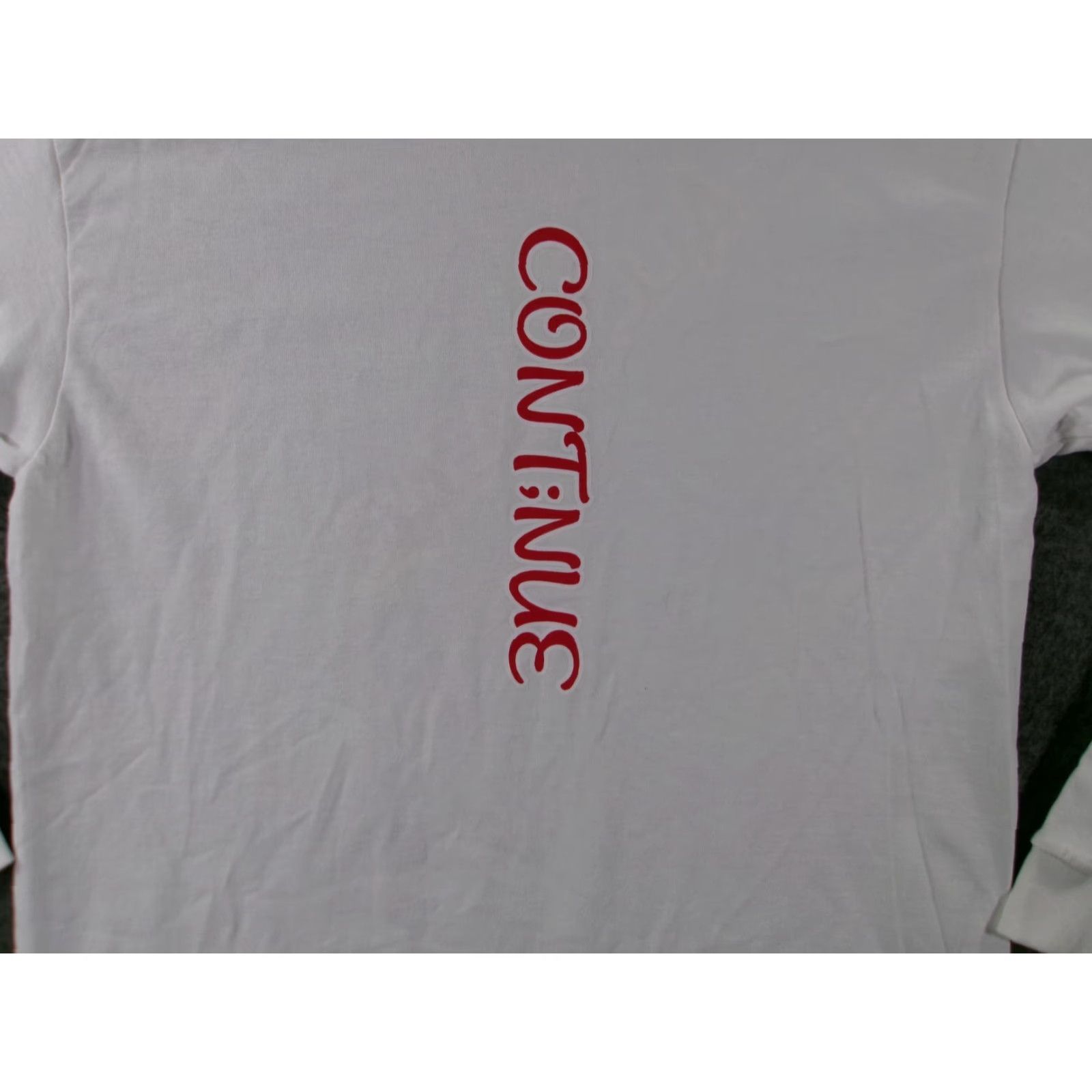 Vintage Continue Shirt Men Medium White Graphic Print Logo CustomInk T-Shirt Crew Neck Long Sleeve Mens 2000s? Size US M / EU 48-50 / 2 - 2 Thumbnail