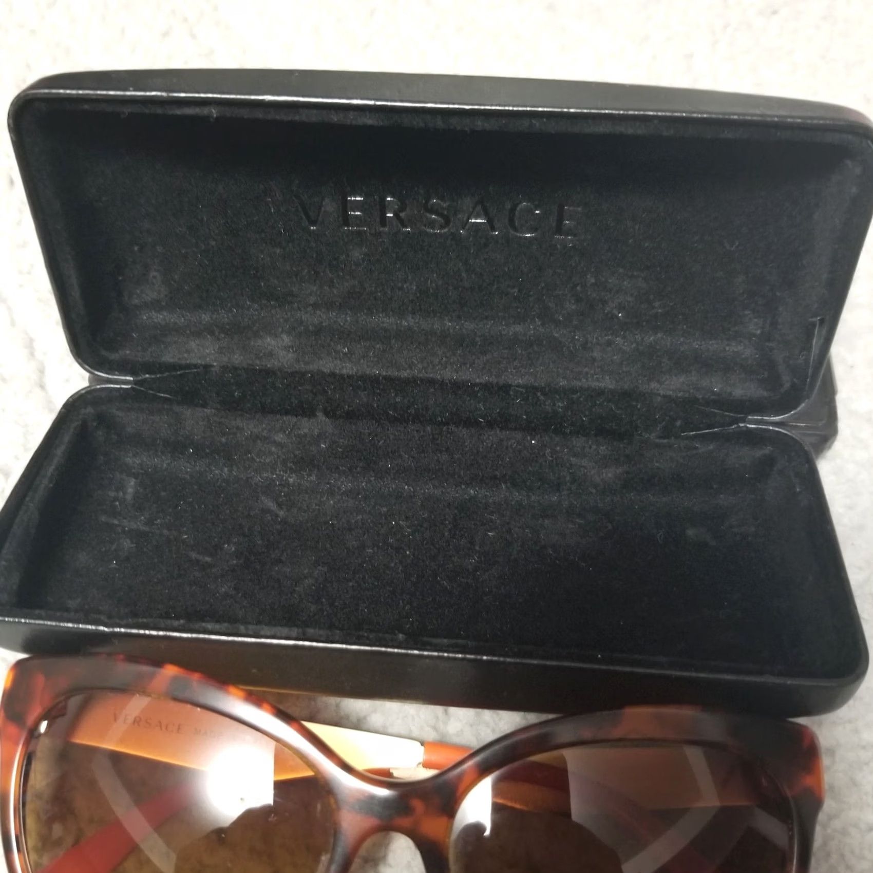 Versace Versace Sunglasses VE 4338 Brown Tortoise Shell Gold Toned Orange End Womens Cat Eye Size ONE SIZE - 2 Thumbnail