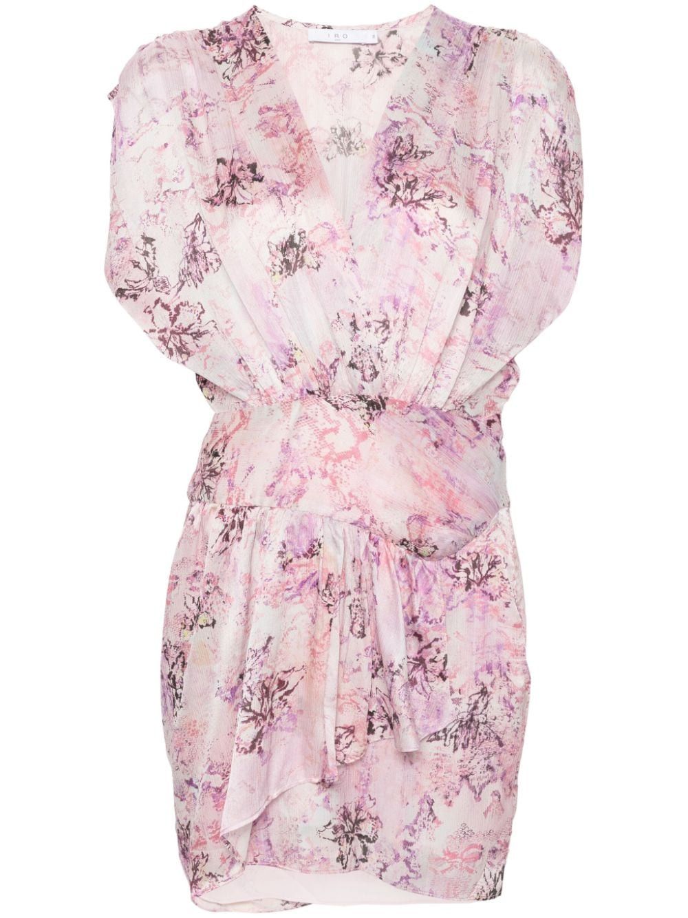 Iro FLORAL PRINT SILK SHORT DRESS Size S / US 4 / IT 40 - 1 Thumbnail