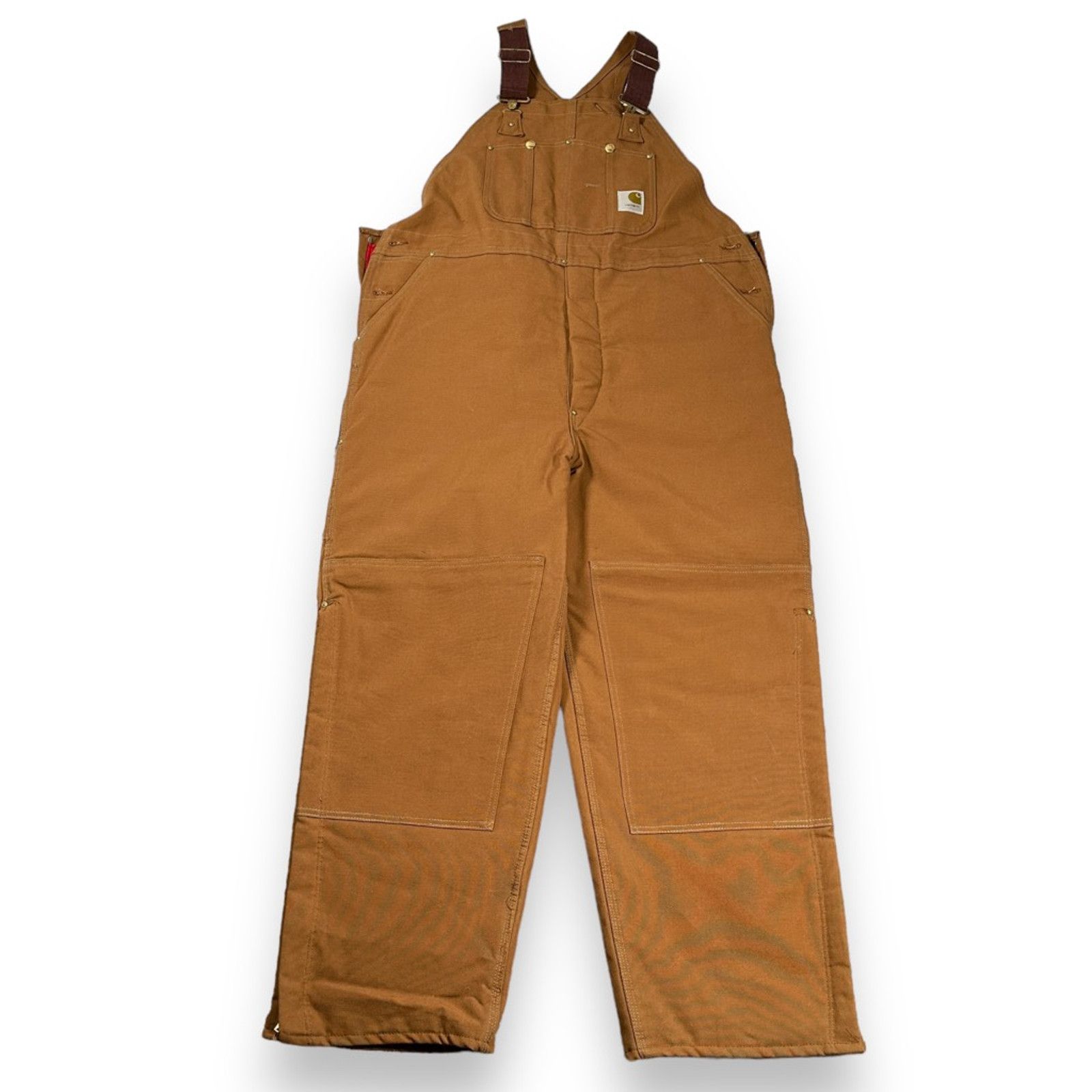 Carhartt Carhartt Bib Overalls Vintage Brown 70s USA 44 x 30 New Size US 44 / EU 60 - 1 Thumbnail