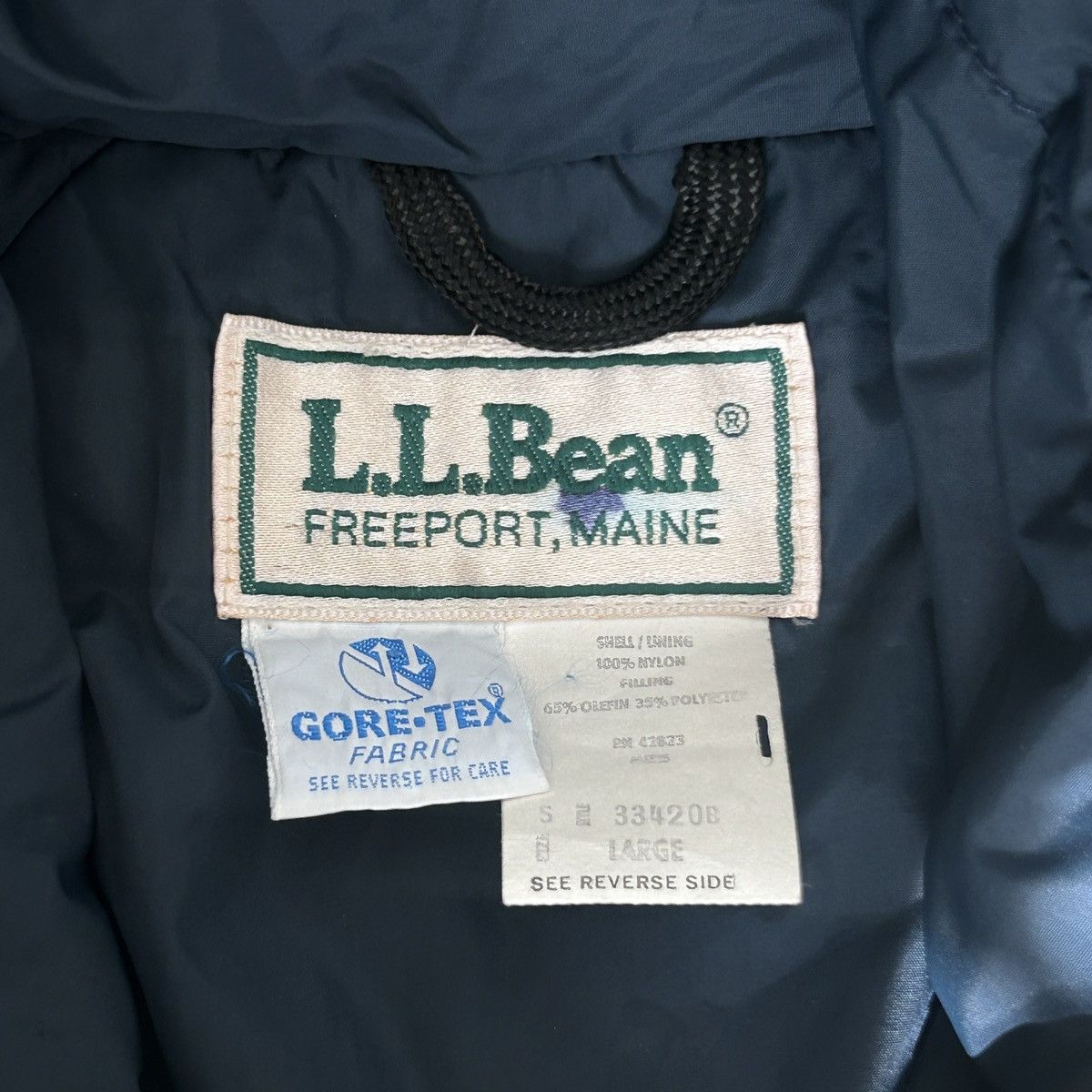 L.L. Bean Vintage L.L. Bean Goretex Insulated Parka USA Cream Navy Size US L / EU 52-54 / 3 - 4 Thumbnail