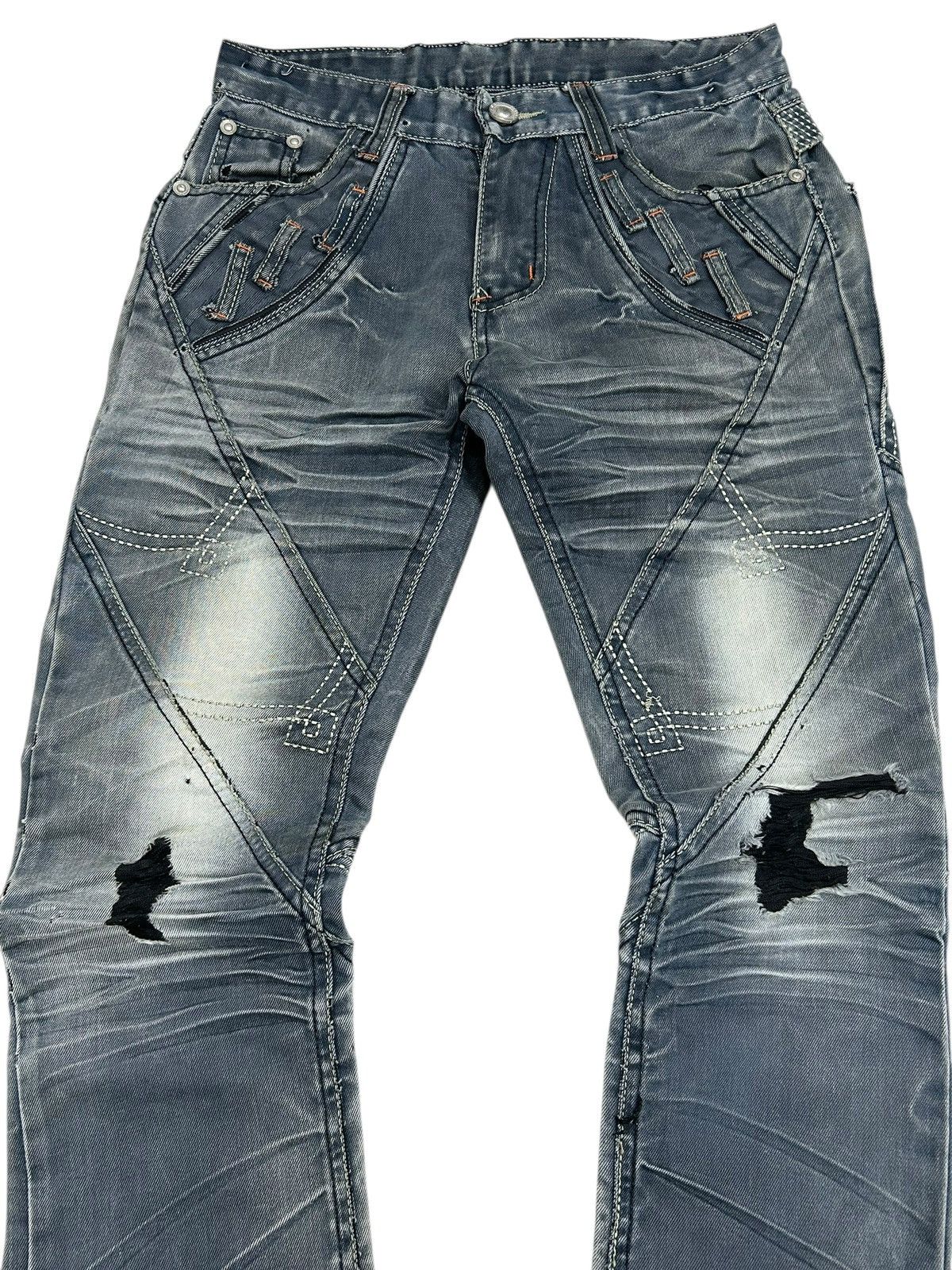 GOSTAR DE FUGA × Hysteric Glamour × Japanese Brand Pilibao Japan Made Biker Jean Multipocket Distressed Padded Size US 31 - 5 Thumbnail