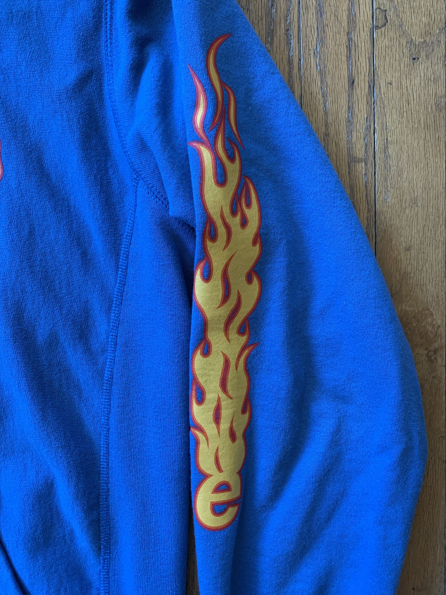 Supreme Supreme Thrasher Flame Hooded Sweatshirt Blue Large SS15 Size US L / EU 52-54 / 3 - 3 Thumbnail