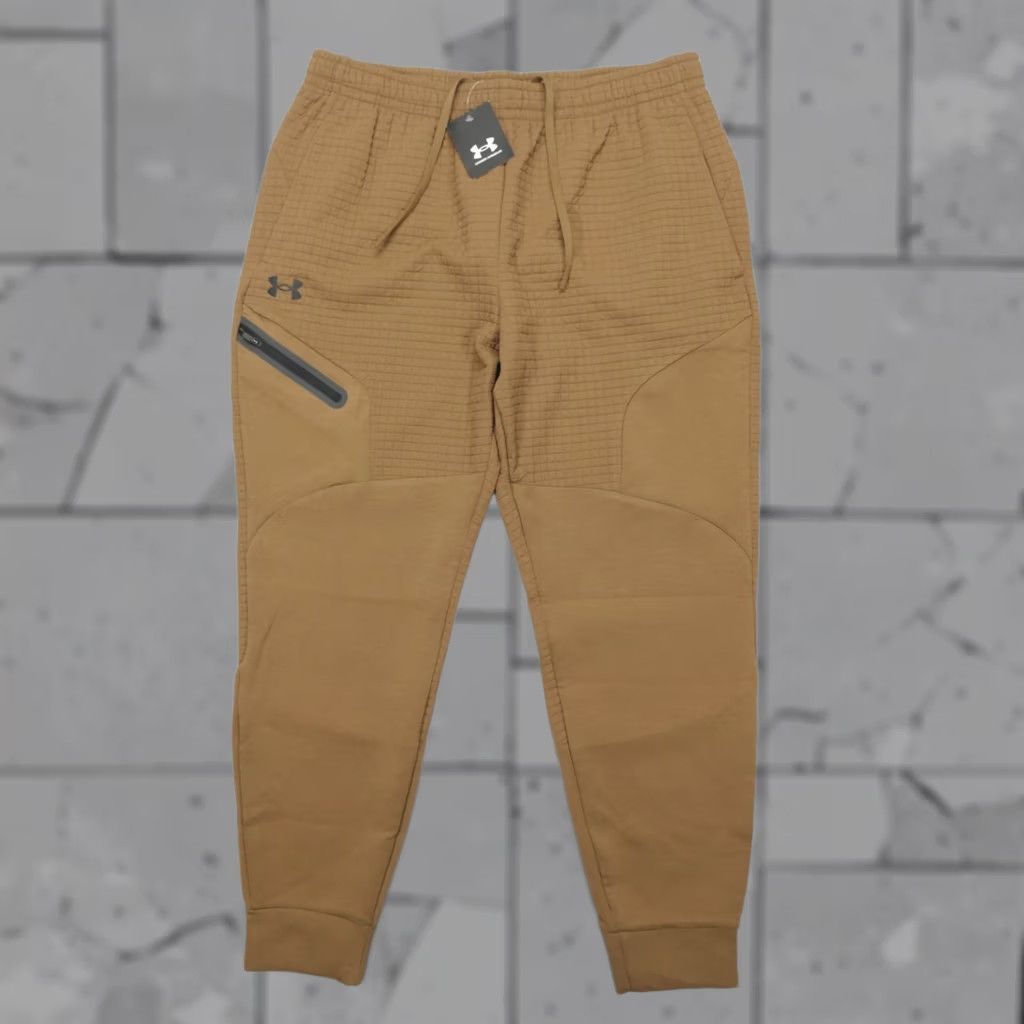 Under Armour Under Armour Unstoppable Fleece Grid Joggers Men’s XL Brown Regular Size US 36 / EU 52 - 1 Thumbnail