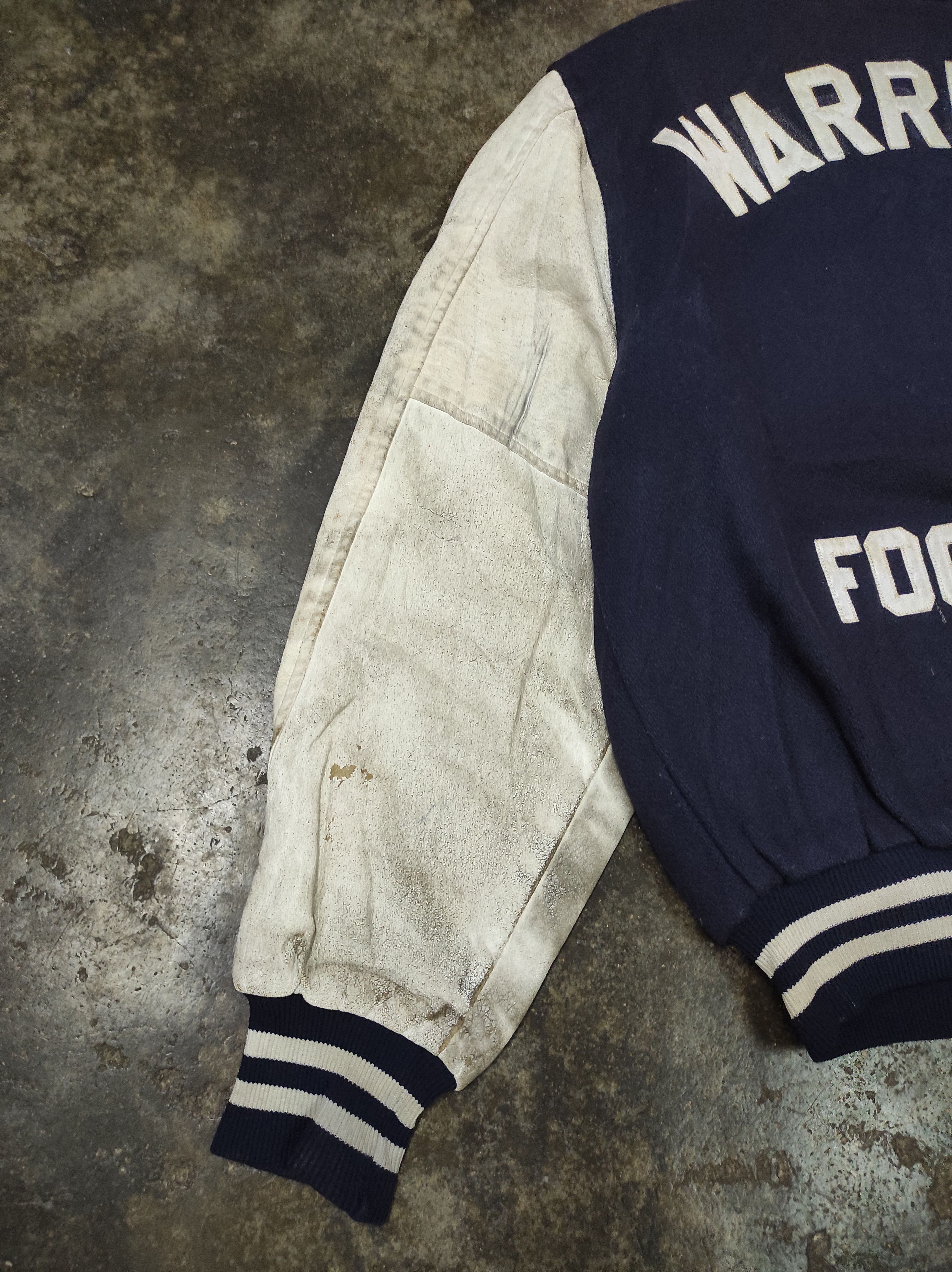 Rennoc × Vintage RENNOC WARRIORS FOOTBALL JOHN 95 VTG WOOL VARSITY JACKET Size US L / EU 52-54 / 3 - 10 Thumbnail