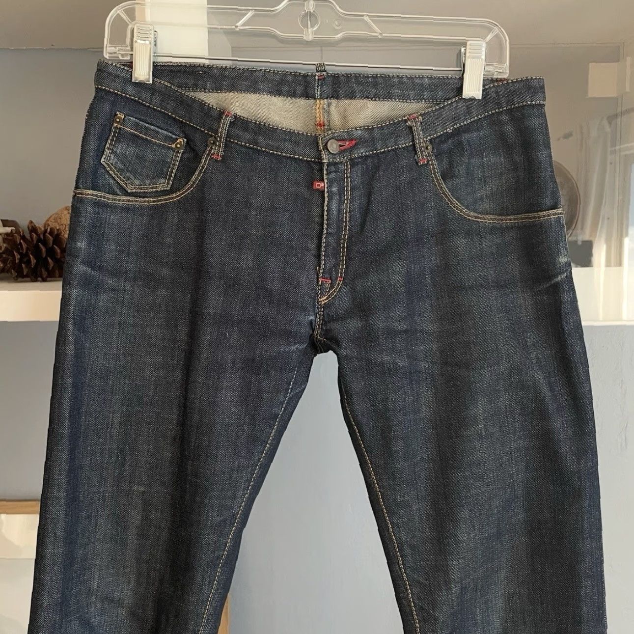 Dsquared2 VINTAGE Dsquared2 Low Rise Slim Straight Jeans Whale Logo Women Regular 44 Blue Denim Cotton 98% 2% elastane Size 44/32” Inseam Mens? Girls? Size 30" / US 8 / IT 44 - 2 Thumbnail