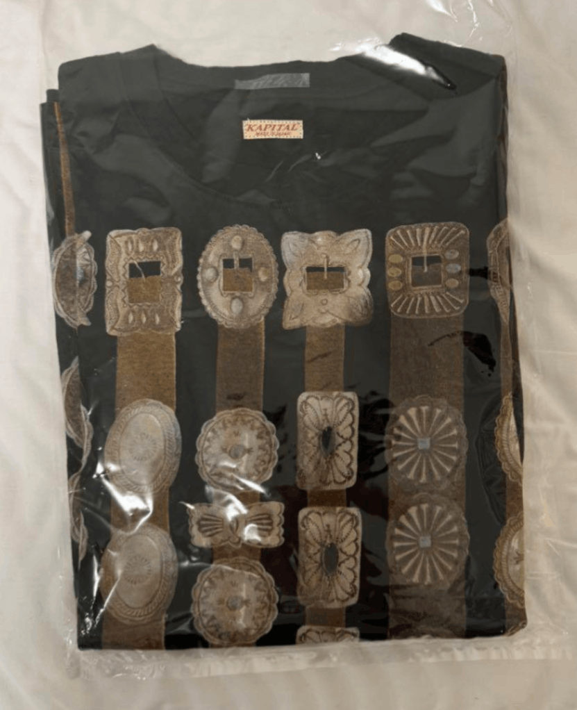 Kapital 20/- Jersey Crew T (Curtain Concho pt) Size US XL / EU 56 / 4 - 7 Thumbnail
