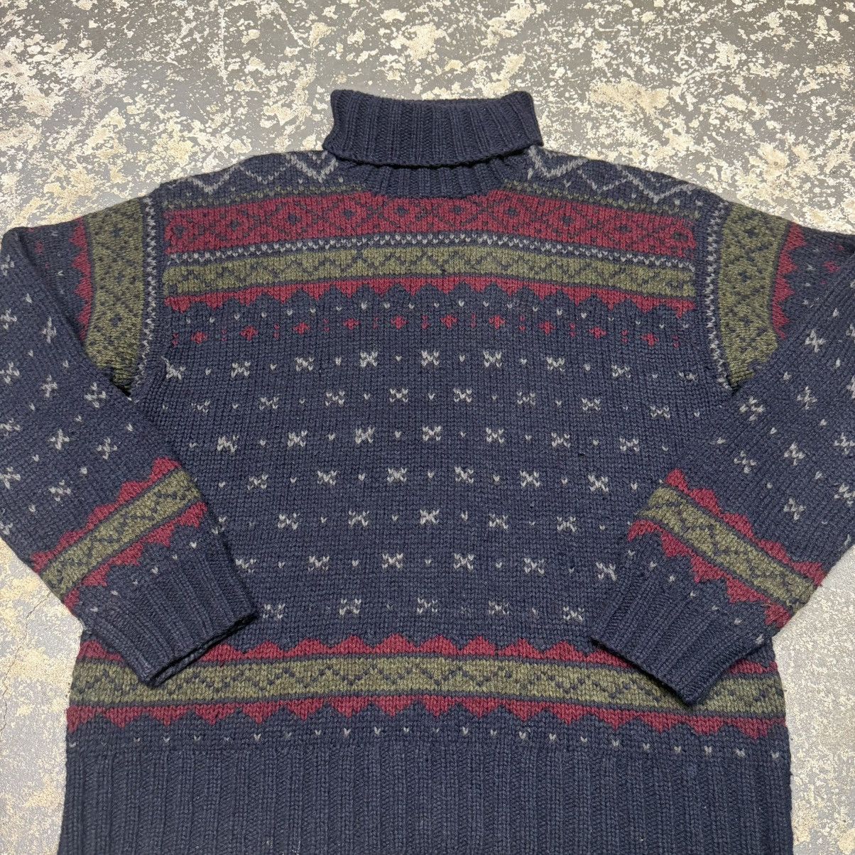 Vintage Vintage Polo Ralph Lauren Navy Blue Handknit Wool Sweater Size US L / EU 52-54 / 3 - 7 Thumbnail
