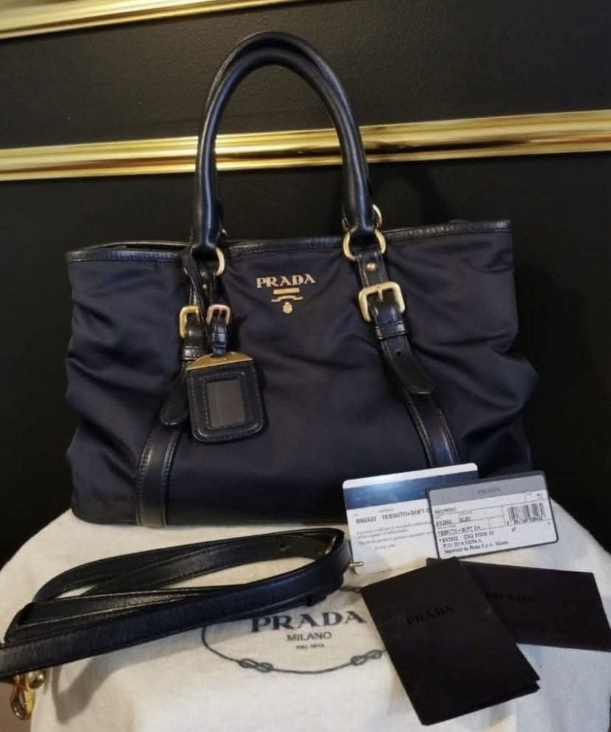 Prada Prada Tessuto Soft Tote Bag Size ONE SIZE - 2 Thumbnail