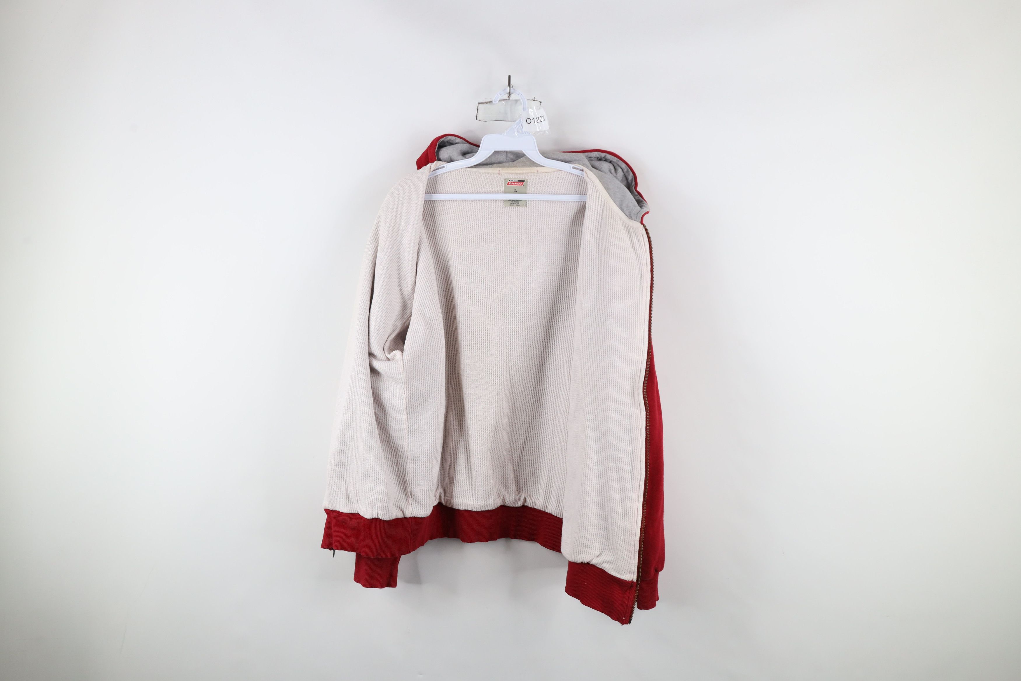 Dickies × Vintage Vintage Dickies Thermal Waffle Knit Lined Full Zip Hoodie Size US L / EU 52-54 / 3 - 12 Thumbnail