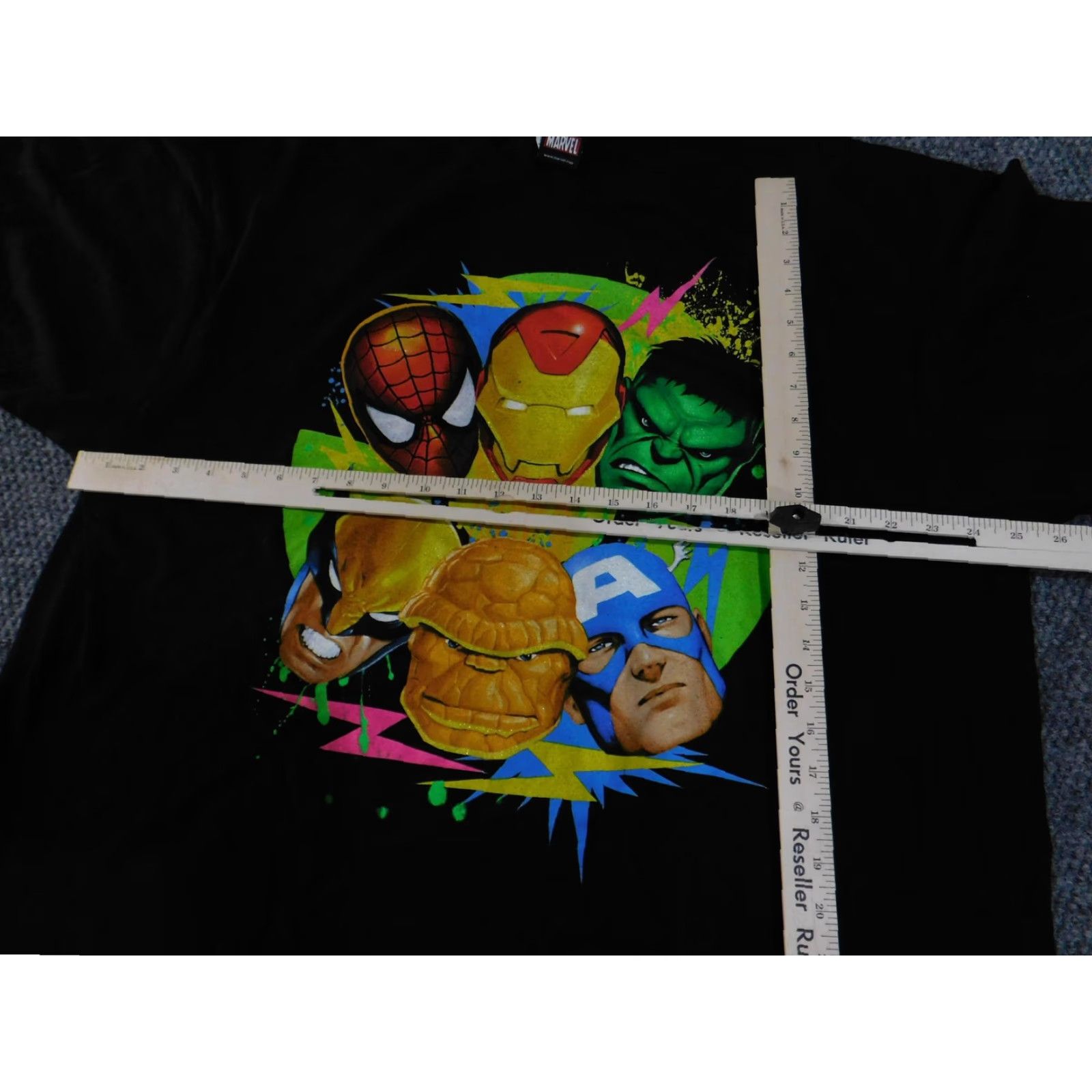 Vintage VINTAGE Marvel Shirt Mens 2XL Black Superhero Avengers Hulk Spiderman Iron Man Wolverine Captain America The Thing Size US XXL / EU 58 / 5 - 5 Thumbnail