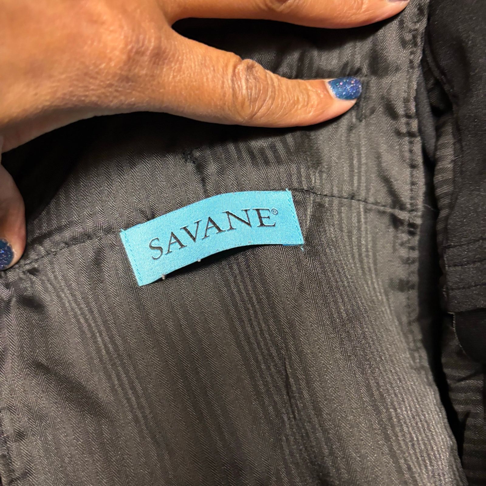 Savane Savane Men’s Black Dress Pants 38x30 Classic Fit Flat Front Size US 38 / EU 54 - 7 Thumbnail