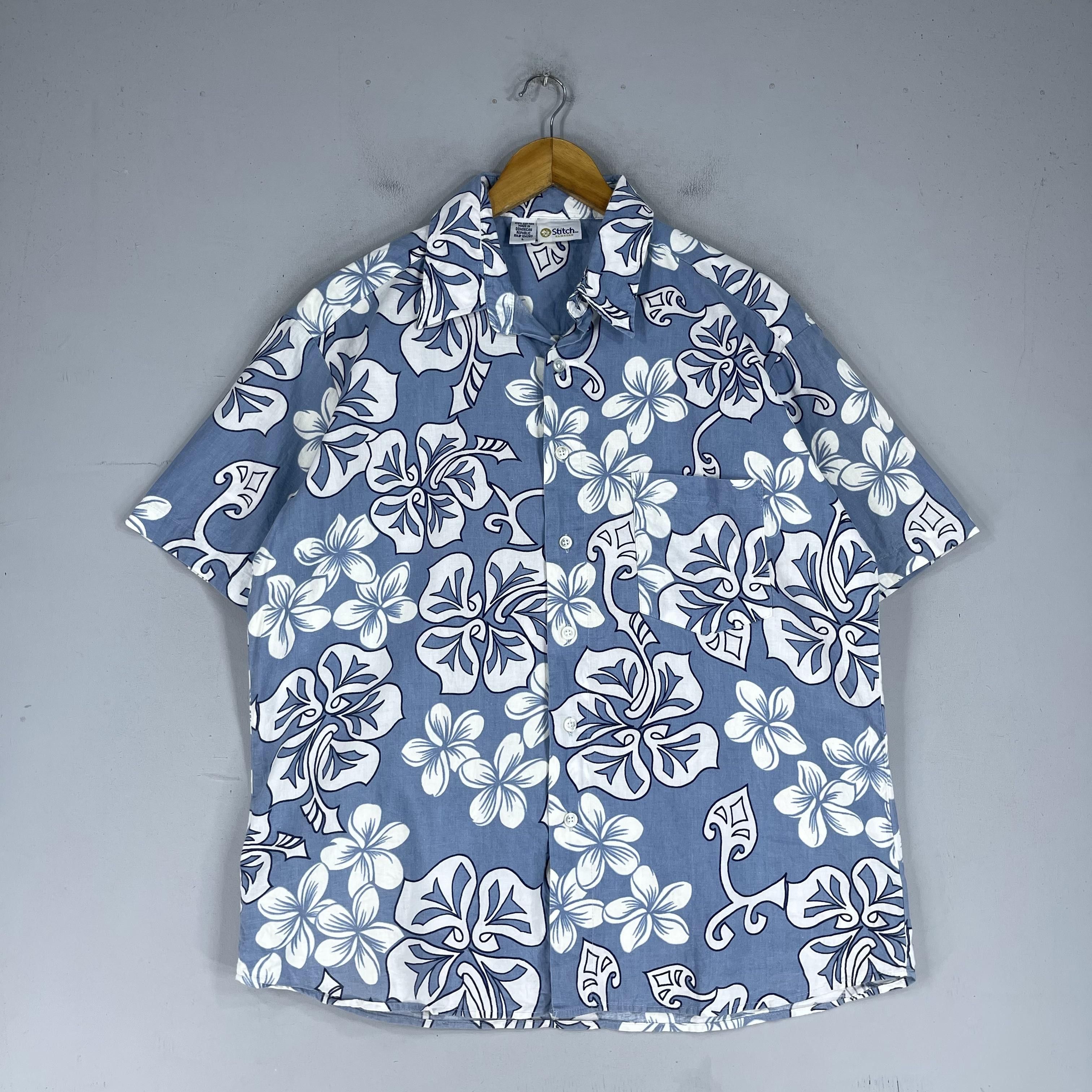 Japanese Brand × Vintage Vintage Hawaiian Hibiscus Floral Motive Printed Button Up Size US L / EU 52-54 / 3 - 4 Thumbnail