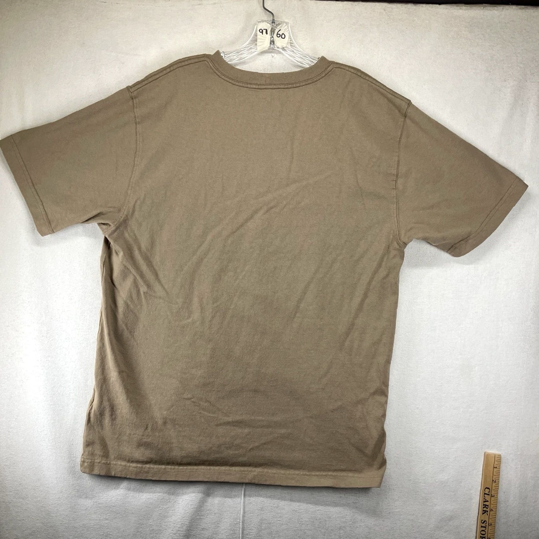 Carhartt Carhartt Mens M Short Sleeve T-Shirt Desert Brown Cotton Relaxed Fit Crew Neck Logo Pockets All Seasons Regular Type Shirt Size US M / EU 48-50 / 2 - 2 Thumbnail