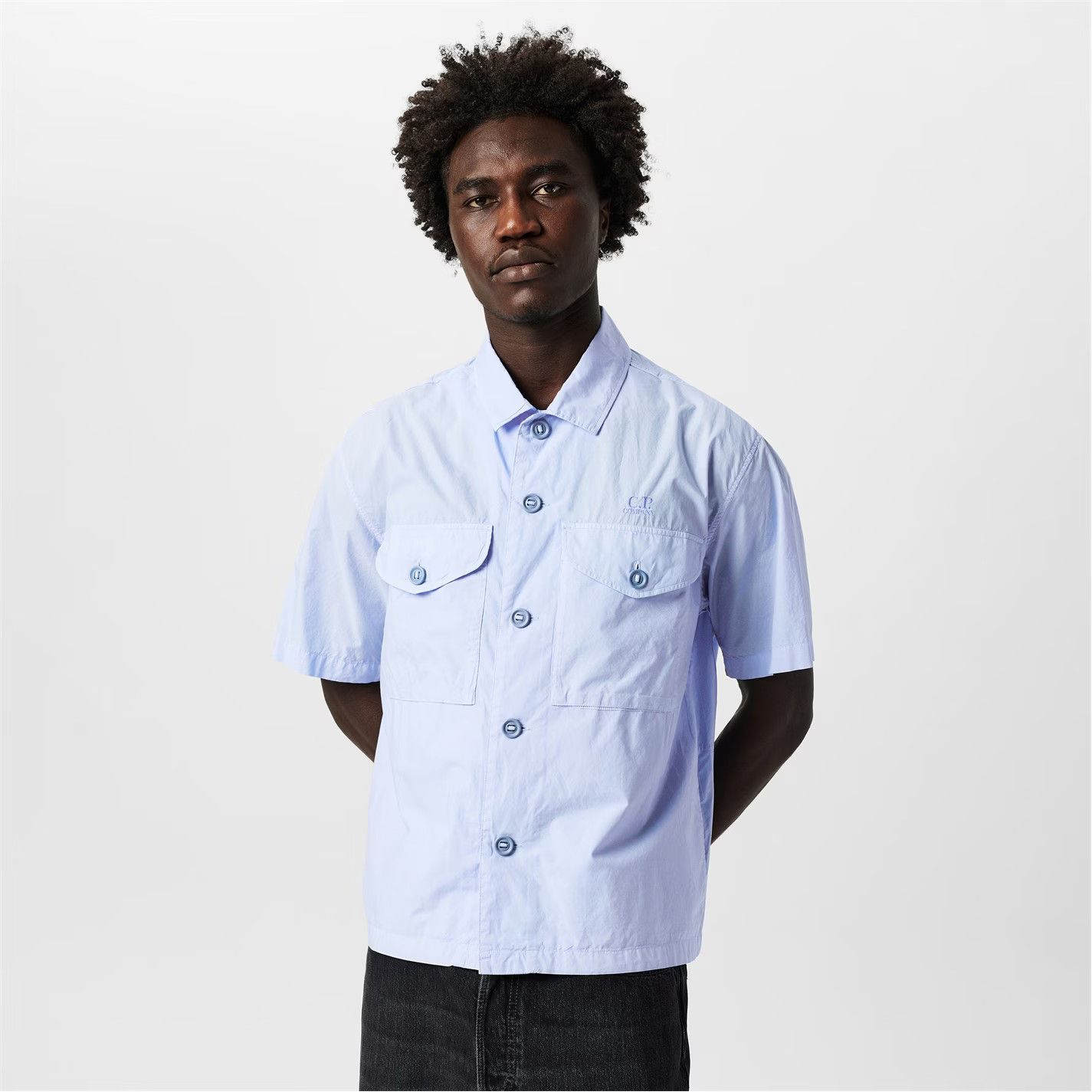 C.P. Company o1g2r1mq0426 Short Sleeve Shirt in Blue Size US S / EU 44-46 / 1 - 3 Thumbnail