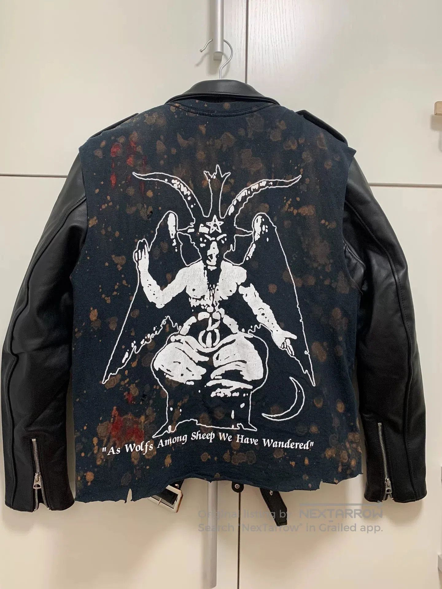 Schott CGJoey Modified Black Metal Leather Jacket. Size US M / EU 48-50 / 2 - 3 Thumbnail