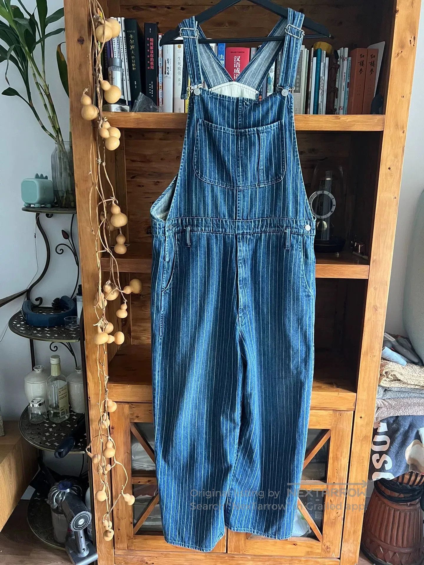 disney collaboration blue denim overalls.