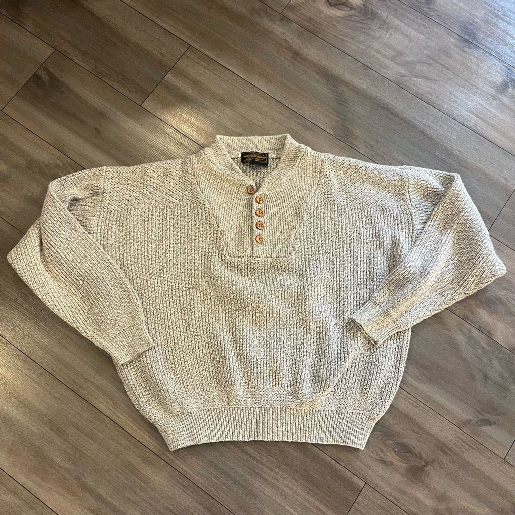 Eddie Bauer Vintage Eddie Bauer Cream Casual Sweater Men Large Size US L / EU 52-54 / 3 - 1 Thumbnail