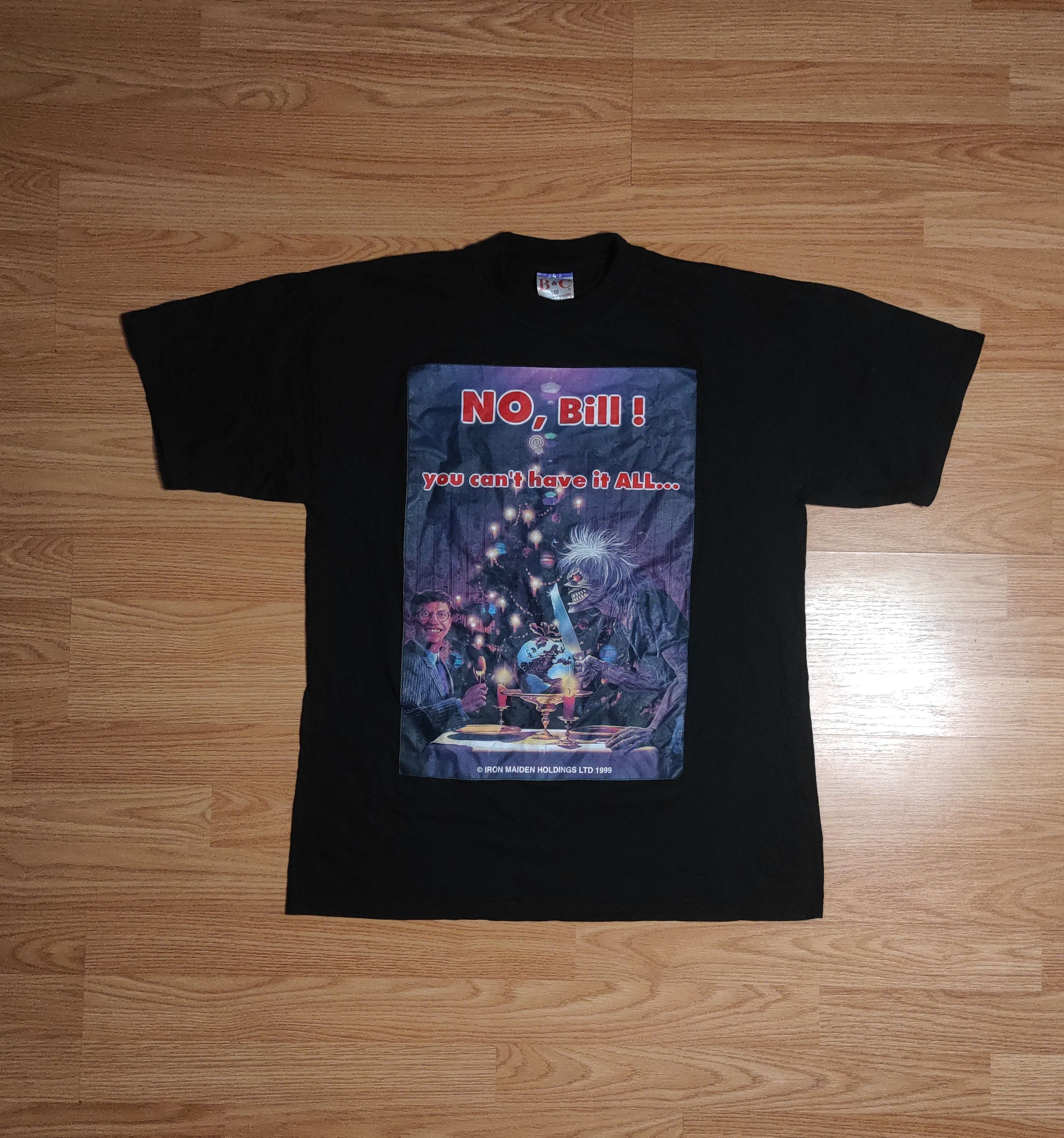 Iron Maiden × Vintage **RARE 1999 Iron Maiden Bill Gates T-Shirt** Size US L / EU 52-54 / 3 - 1 Thumbnail