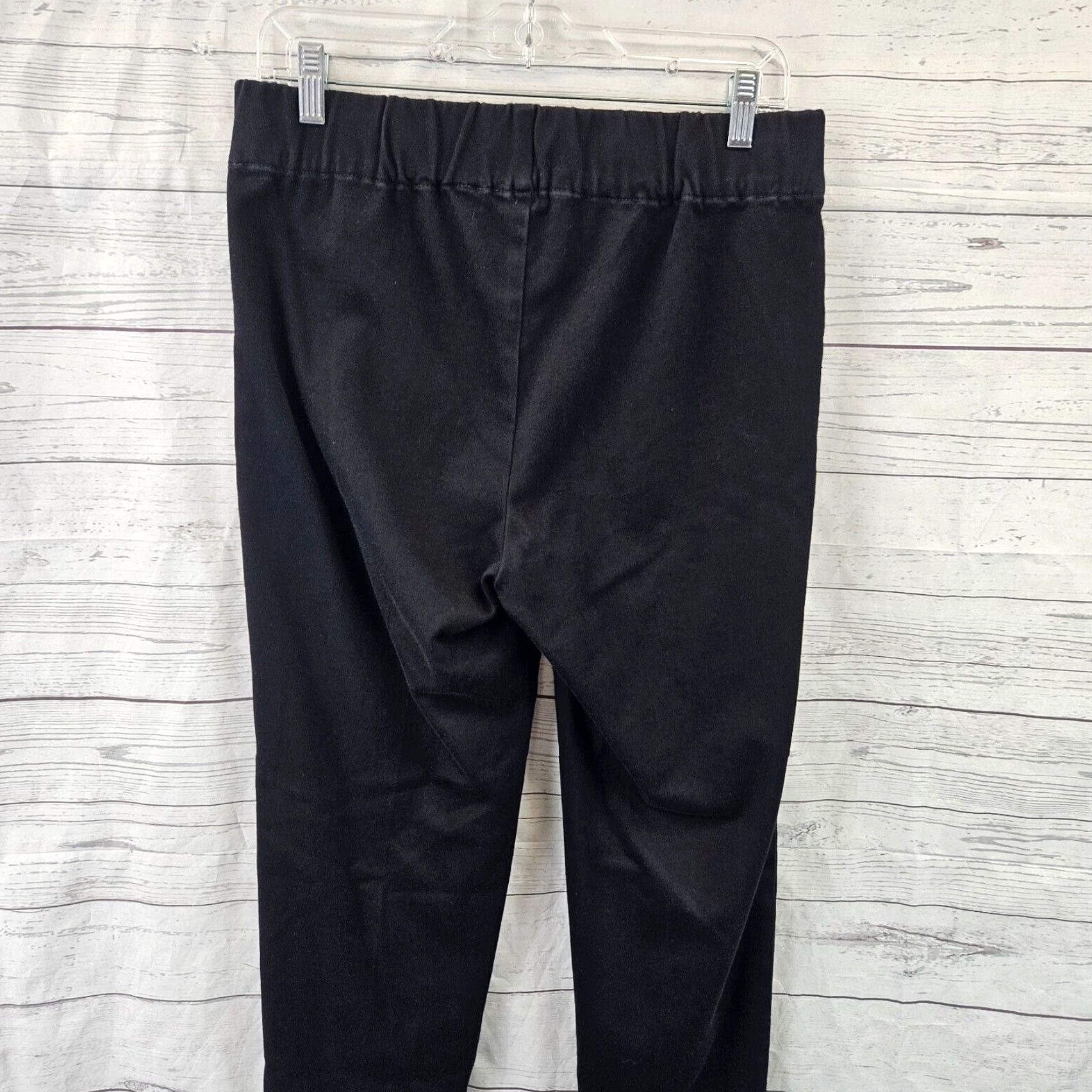 Soft Surroundings Soft Surroundings Pants Womens Pull On M Black Cotton Blend Mid Rise 15" Waist 29.5" Inseam 10.5" Mens? Size 32" / US 10 / IT 46 - 4 Thumbnail