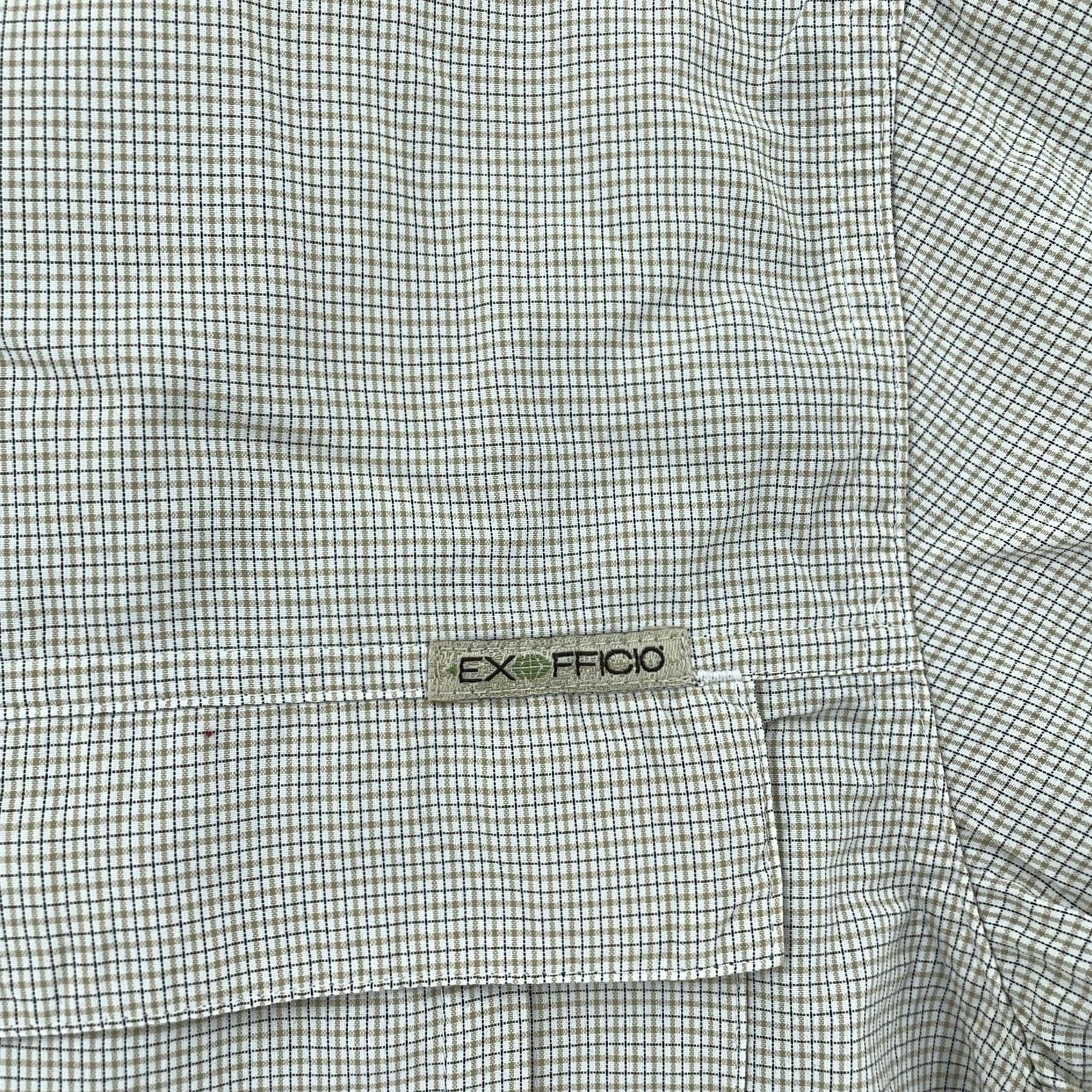ExOfficio ExOfficio Shirt Men L Beige Check Insect Shield BugsAway Hiking Fishing Collared Shirt Size US L / EU 52-54 / 3 - 4 Thumbnail