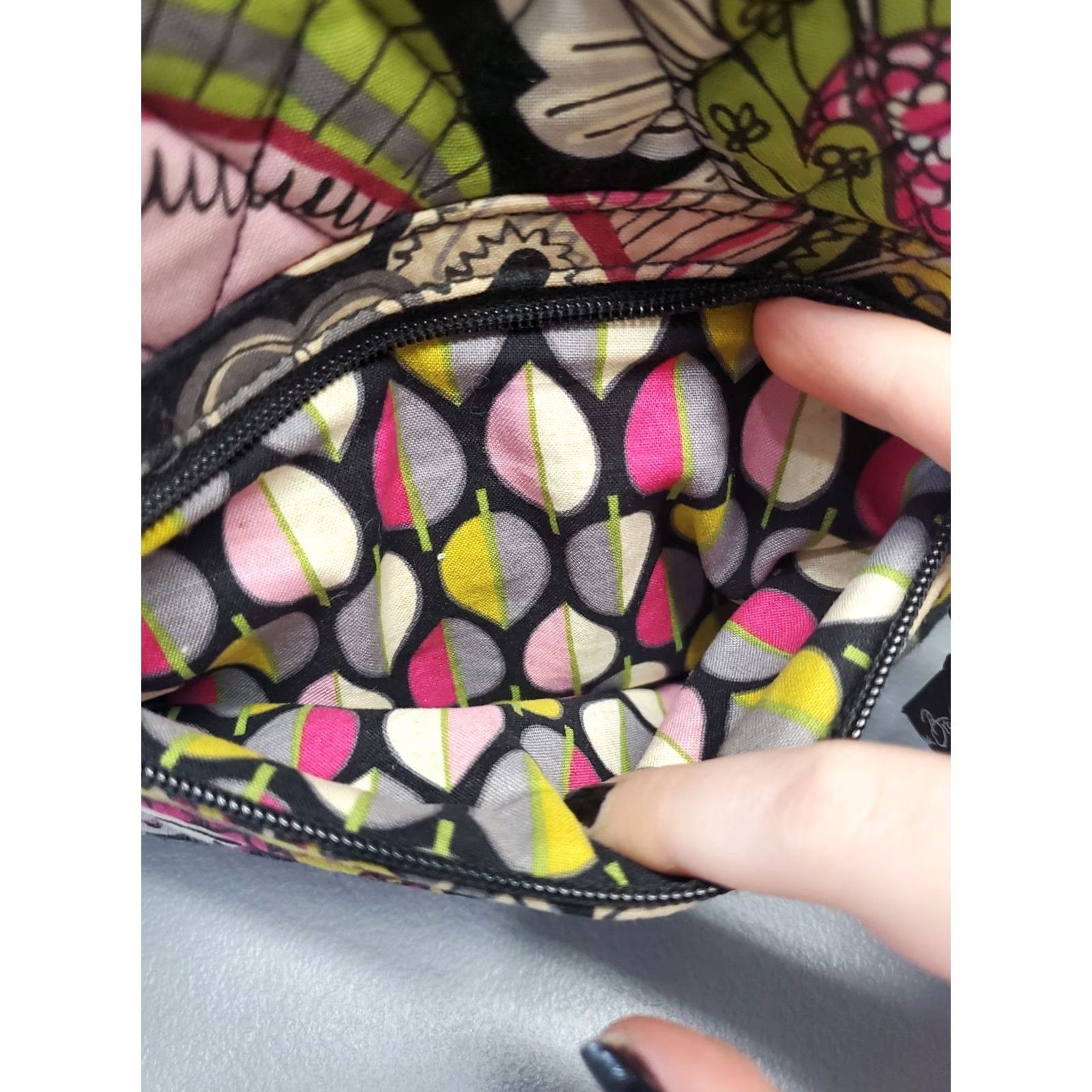 Vera Bradley Vera Bradley Tote Handbag Womens Black Multi Moon Blooms Floral Quilted Tote Medium Casual Formal Shoulder Strap Mens? Size ONE SIZE - 7 Thumbnail