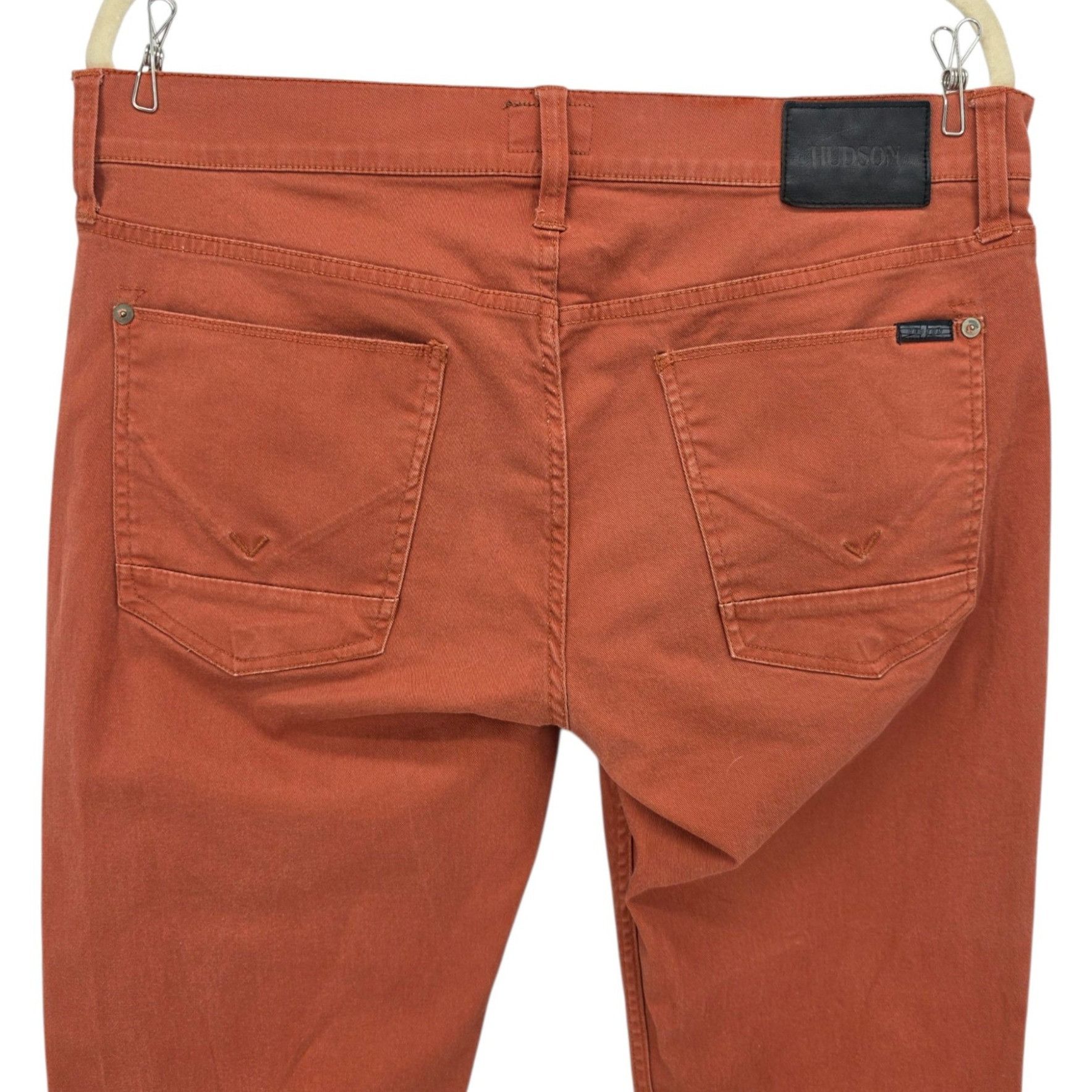 Hudson Hudson Mens 34 Jeans Byron 5 pocket Straight Rust Burnt Oran Size US 34 / EU 50 - 4 Thumbnail