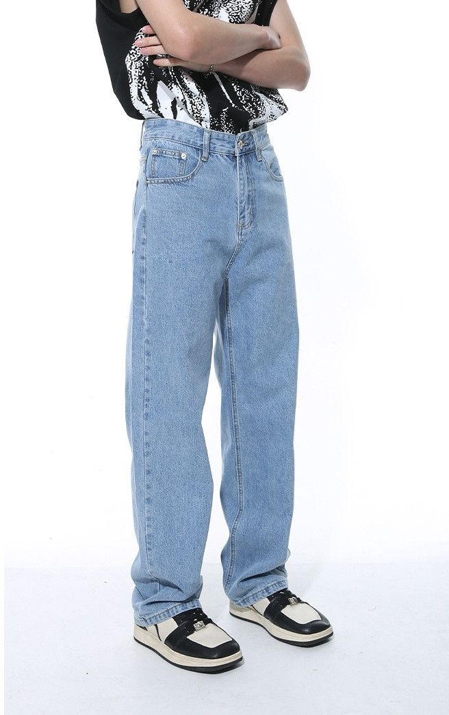 Japanese Brand × Jean Simple classic retro washed light jeans Size US 32 / EU 48 - 3 Thumbnail