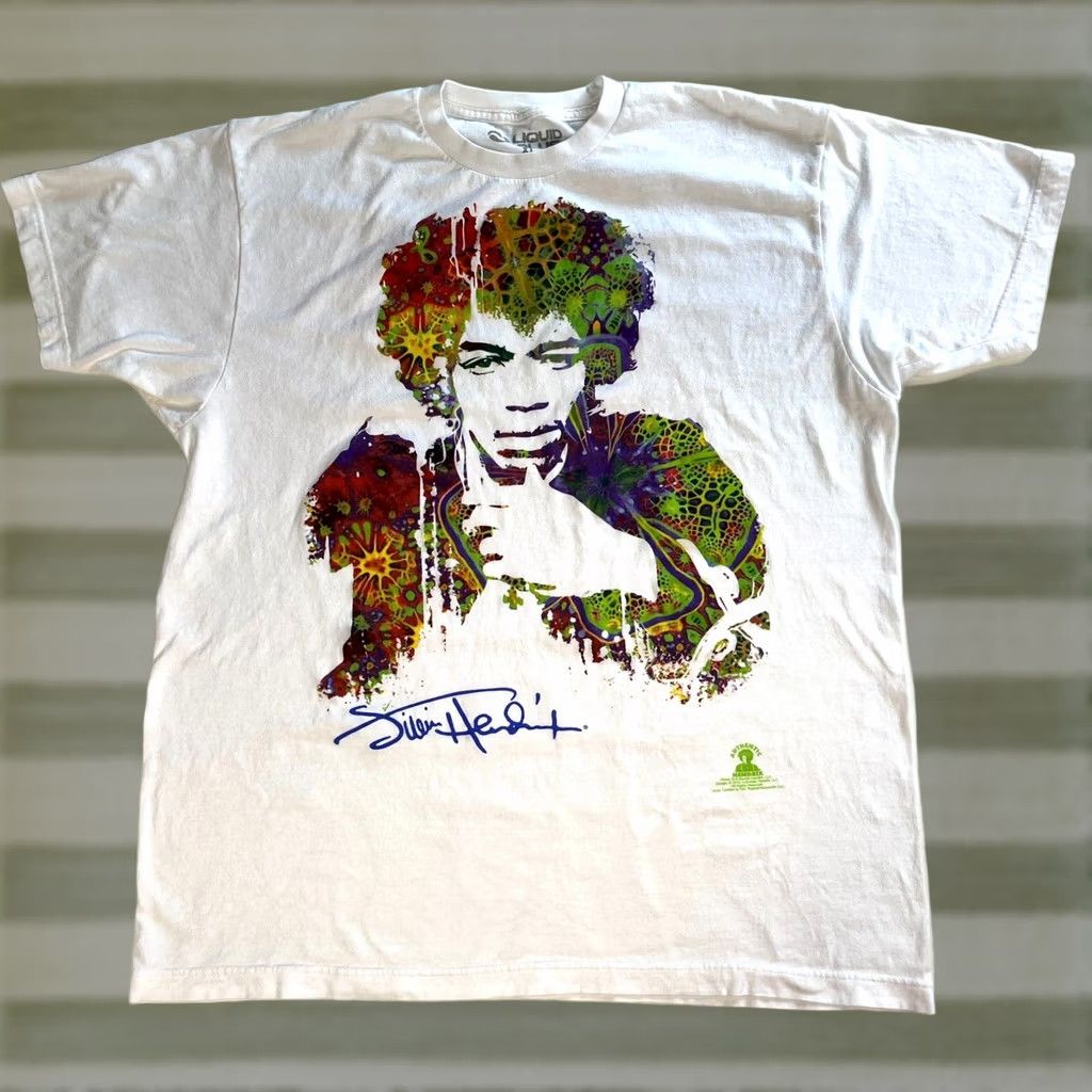 Liquid Blue Liquid Blue Jimi Hendrix T-Shirt Men’s XL White Music Shirt Vintage 2016? Size US XL / EU 56 / 4 - 1 Thumbnail
