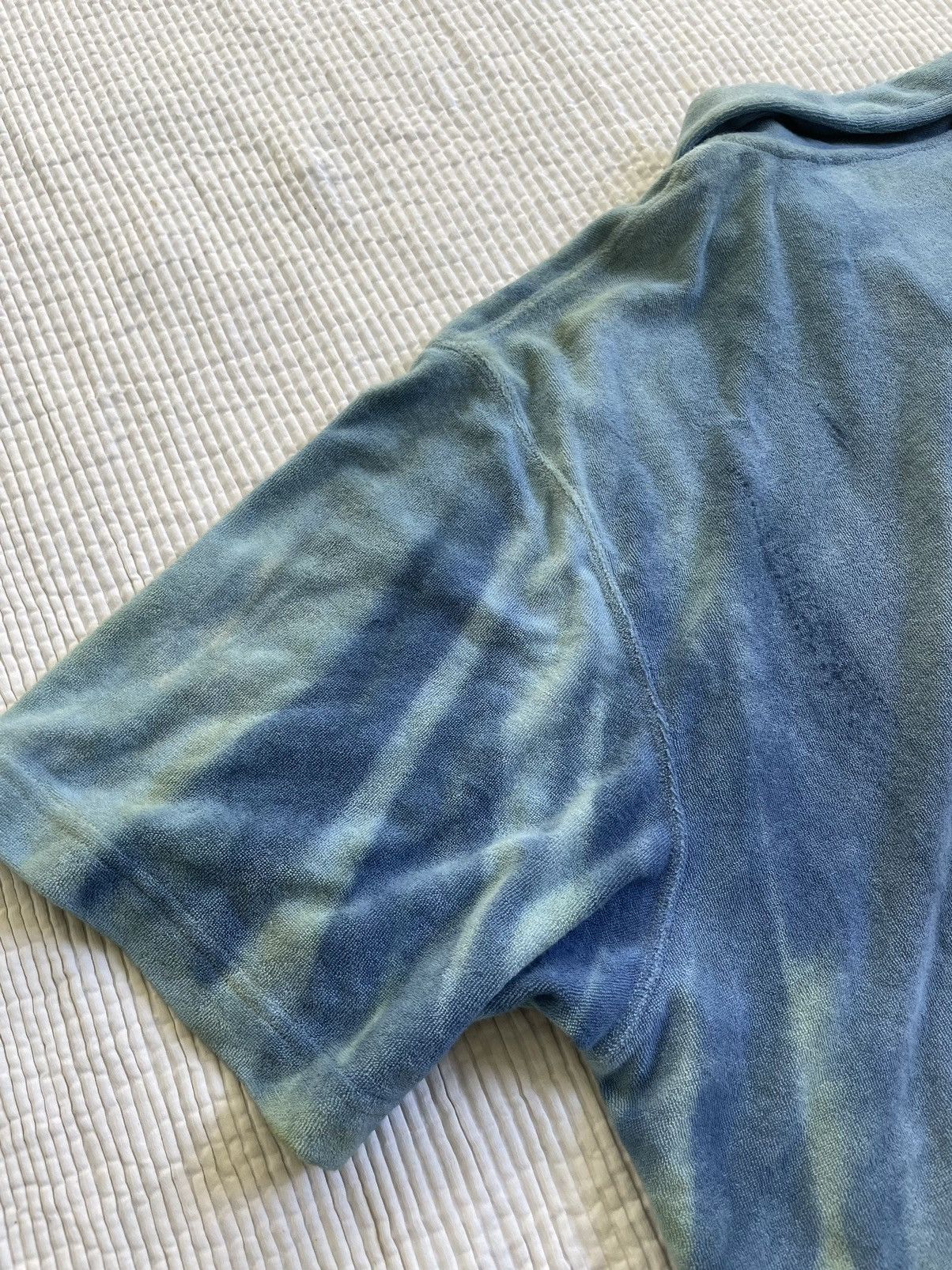 Indigo Indigo Schloppy Dyed Sun Faded Terry Cloth Polo Size US L / EU 52-54 / 3 - 11 Thumbnail