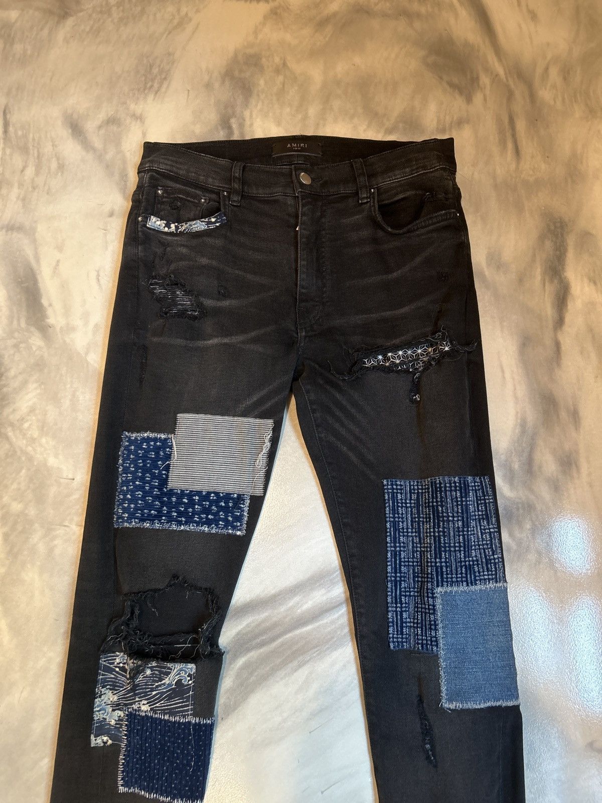 Amiri Amiri Mx1 Bandana patch Black jeans Size US 32 / EU 48 - 2 Thumbnail