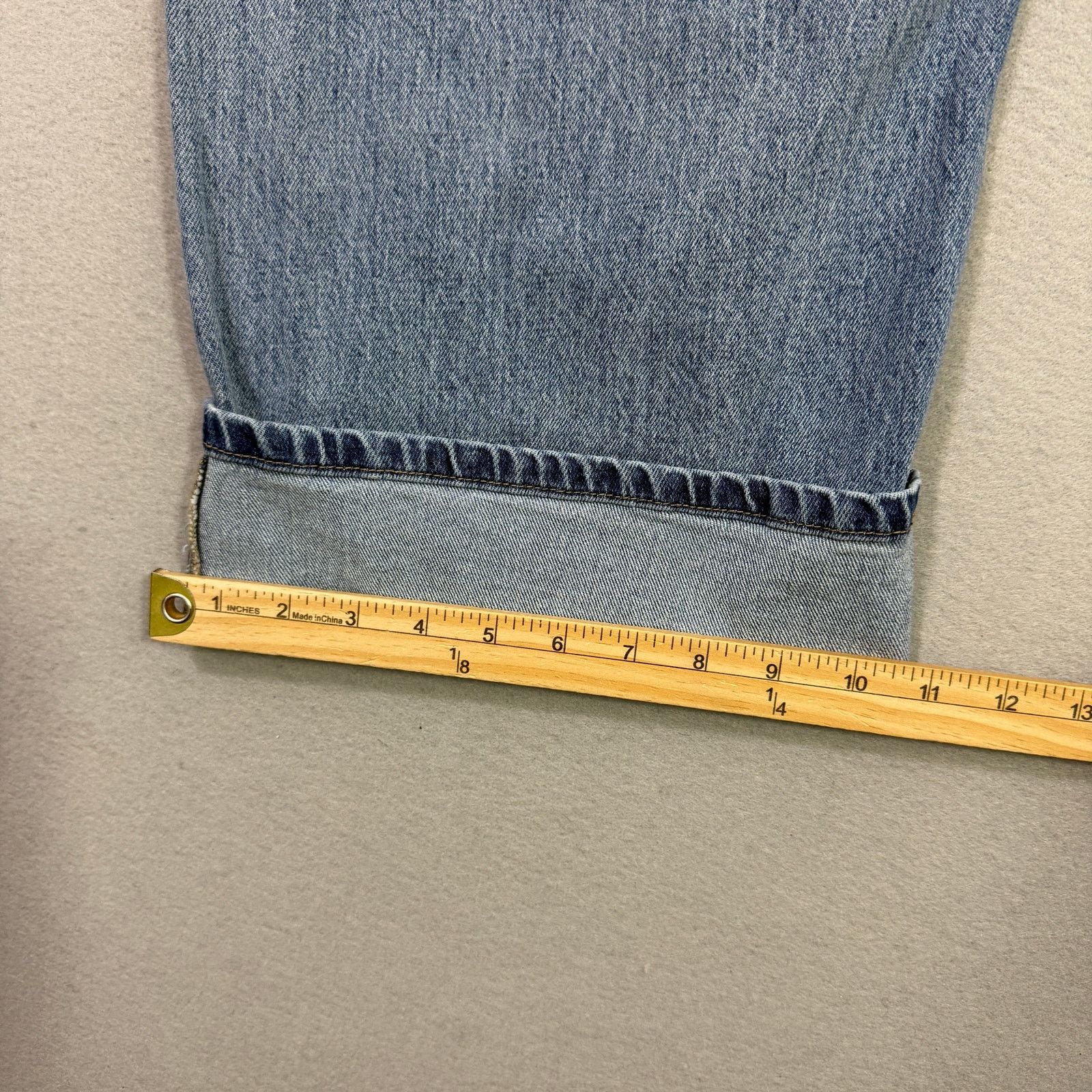 Vintage KanCan High Rise Wide Leg Cuffed Jeans womens 32x29 Blue NEW Size 32" / US 10 / IT 46 - 11 Thumbnail