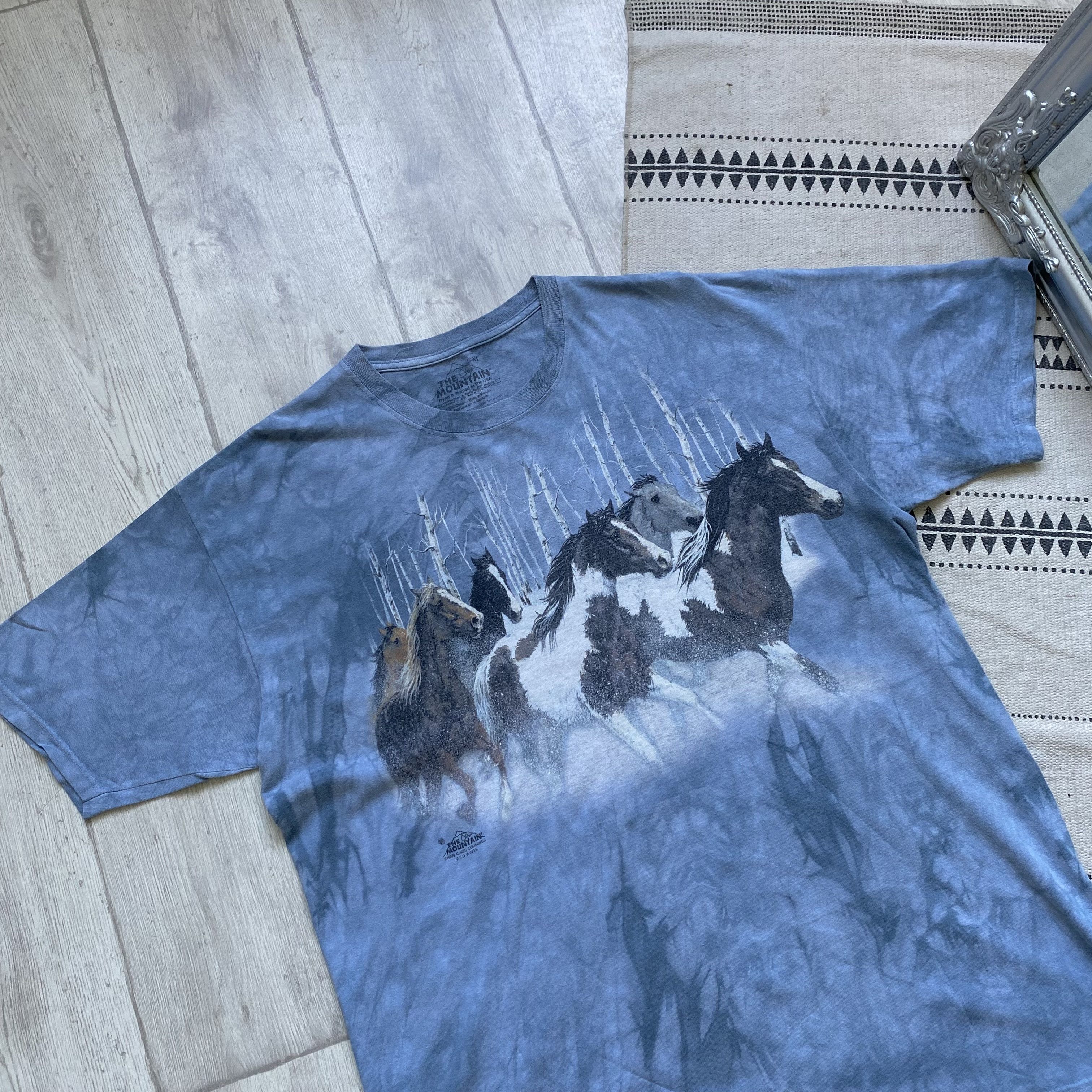 The Mountain 🐴 Vintage 90s USA Animal tee Horse Forest The Mountain Size US XL / EU 56 / 4 - 6 Thumbnail