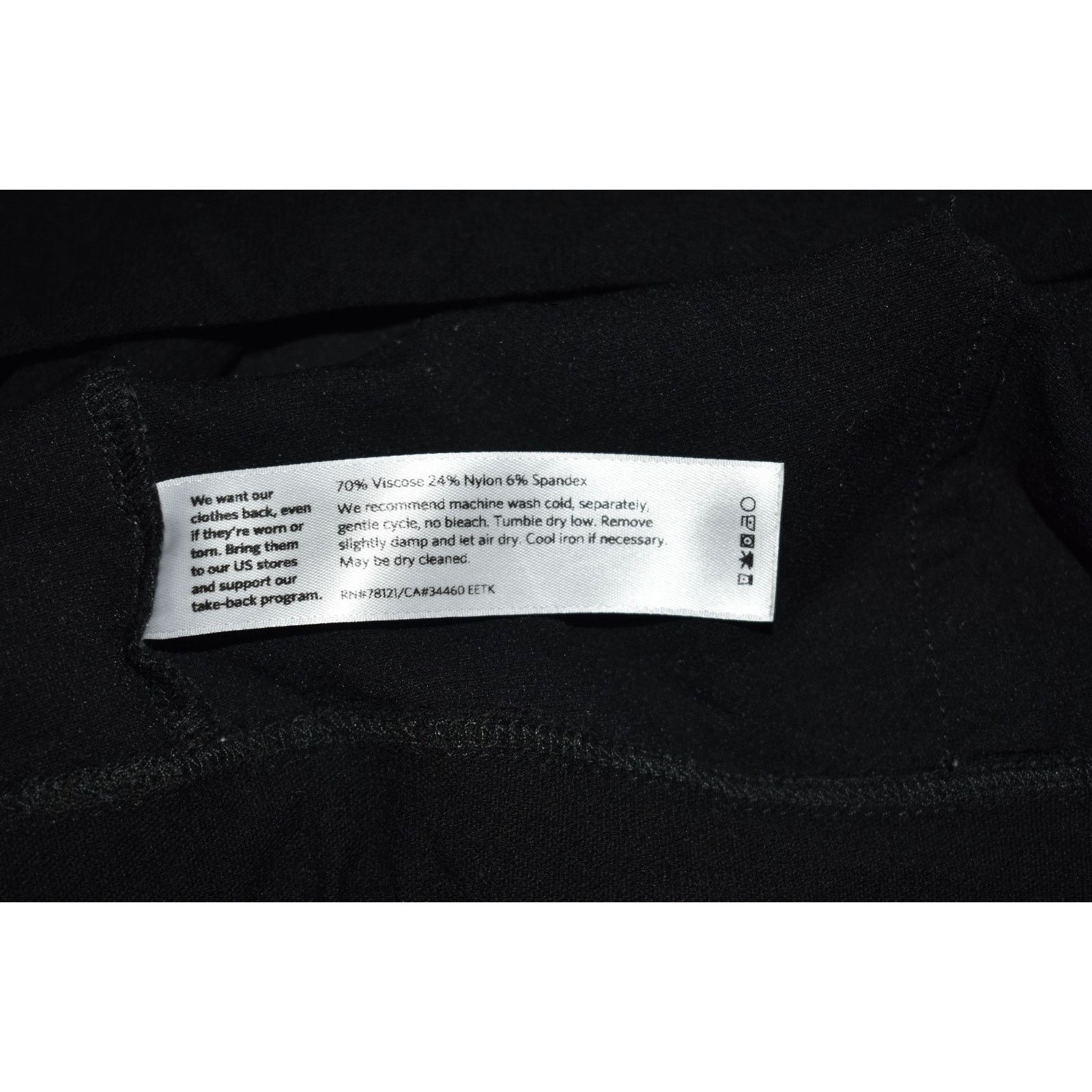 Eileen Fisher EILEEN FISHER Viscose Blend Slim Ankle Pants W/ Yoke XS $168 Size 29" - 5 Thumbnail