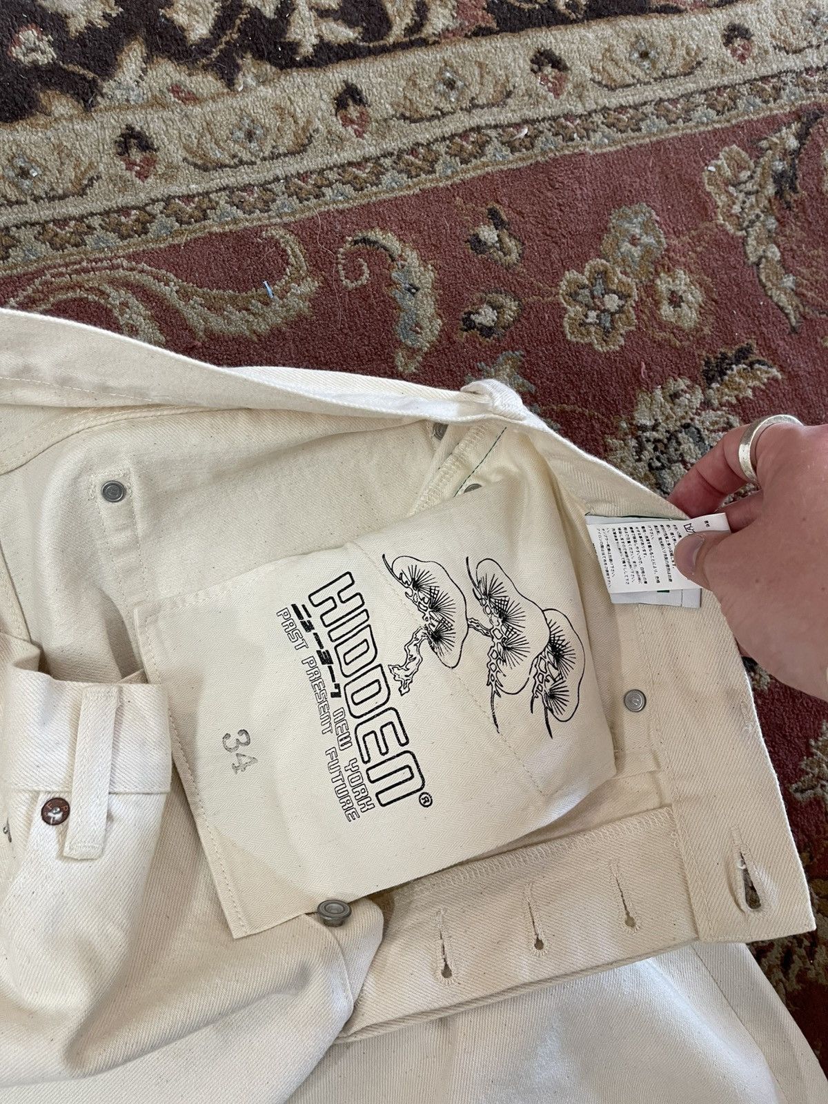 HIDDEN Hidden NY Japan Selvedge White Denim Jeans Size US 34 / EU 50 - 11 Thumbnail