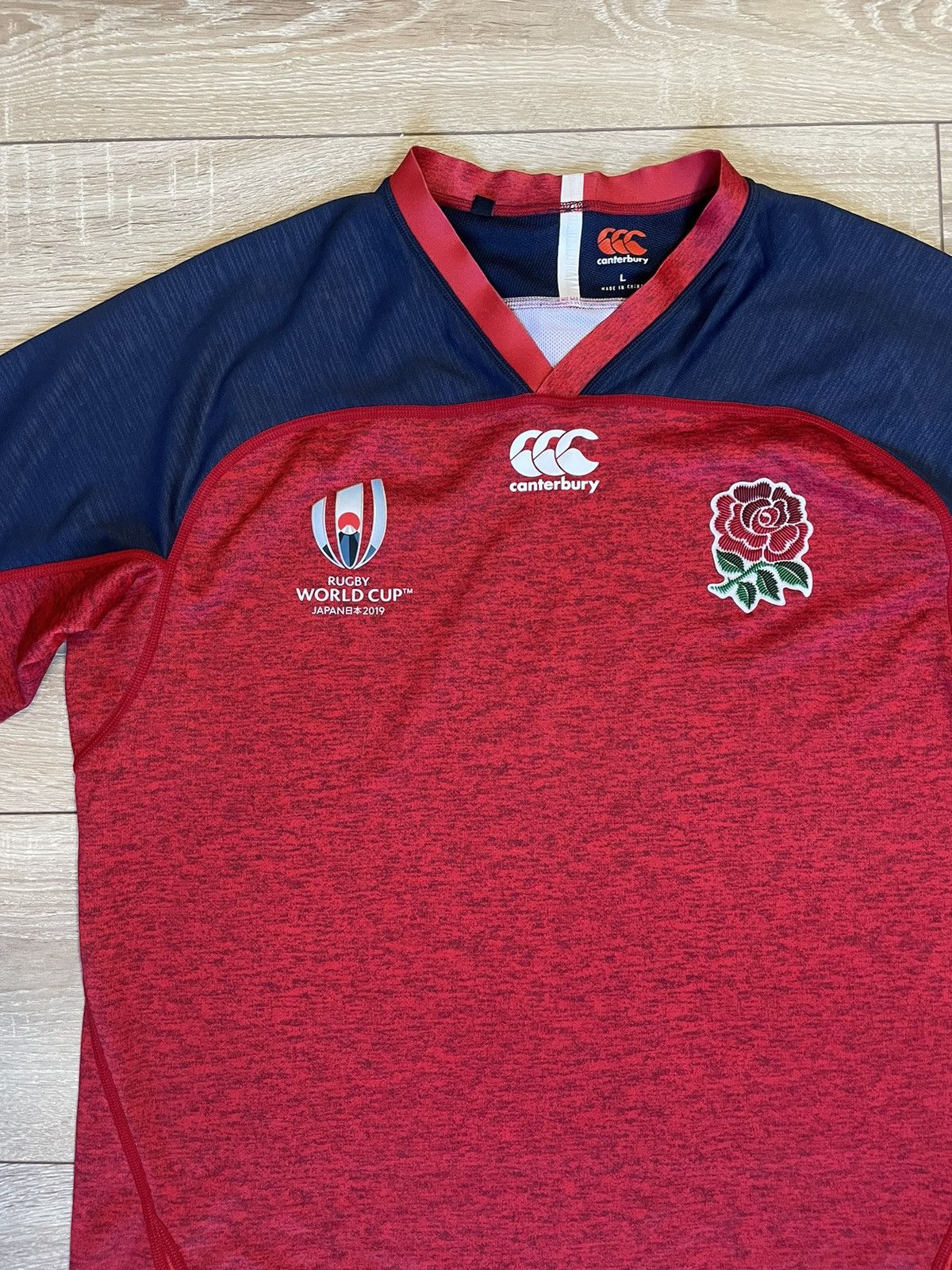Canterbury of New Zealand England World Cup 2019 Canterbury Rugby Jersey Away Shirt Size US L / EU 52-54 / 3 - 2 Thumbnail