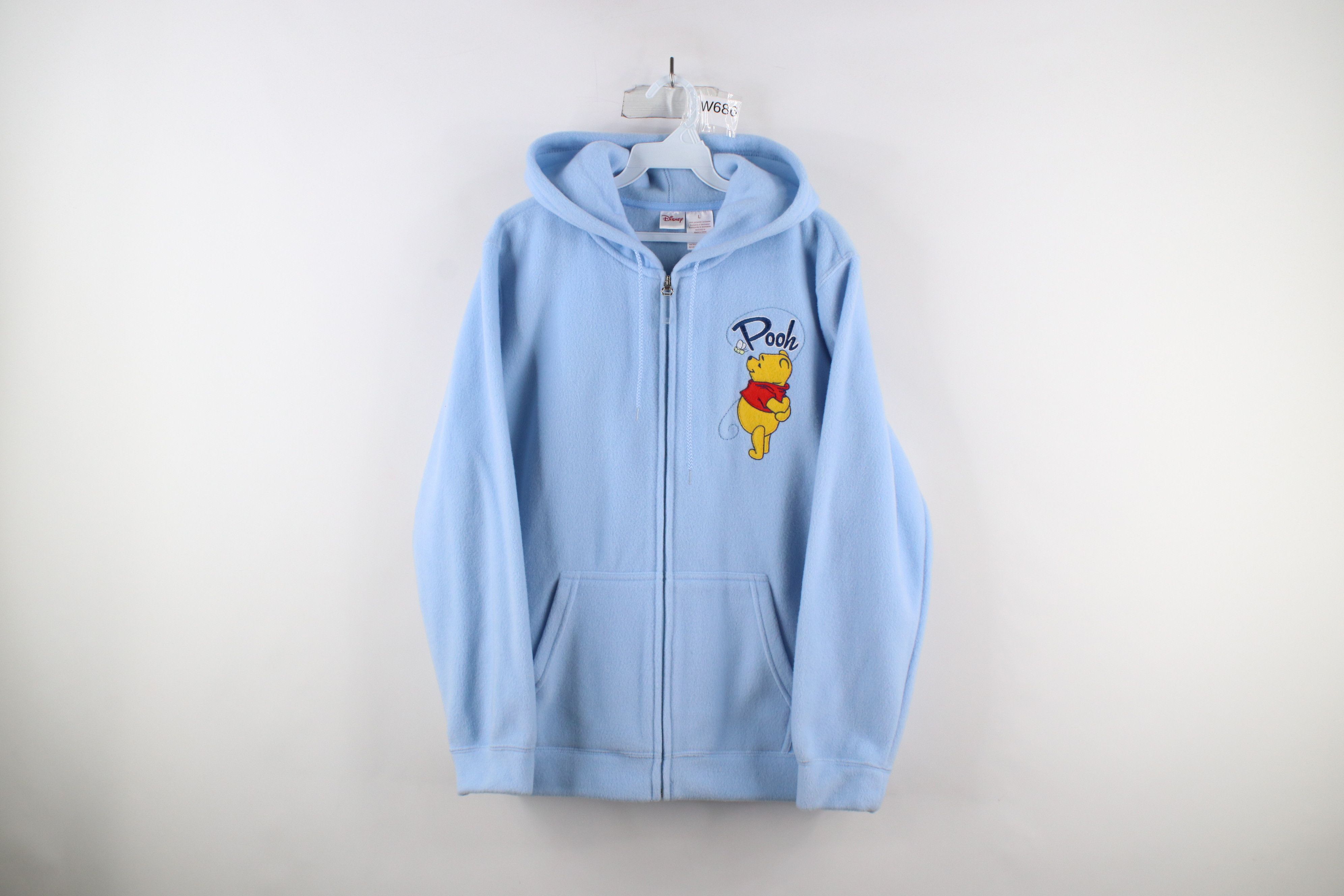 Vintage Disney Out Winnie the Pooh Fleece Full Zip Hoodie